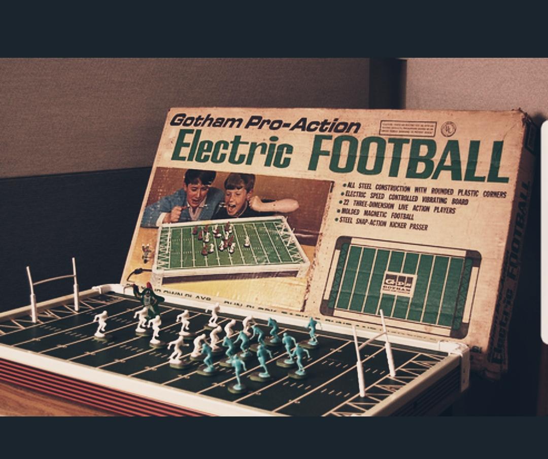 How about this "electric" football game. Carefully line up the players