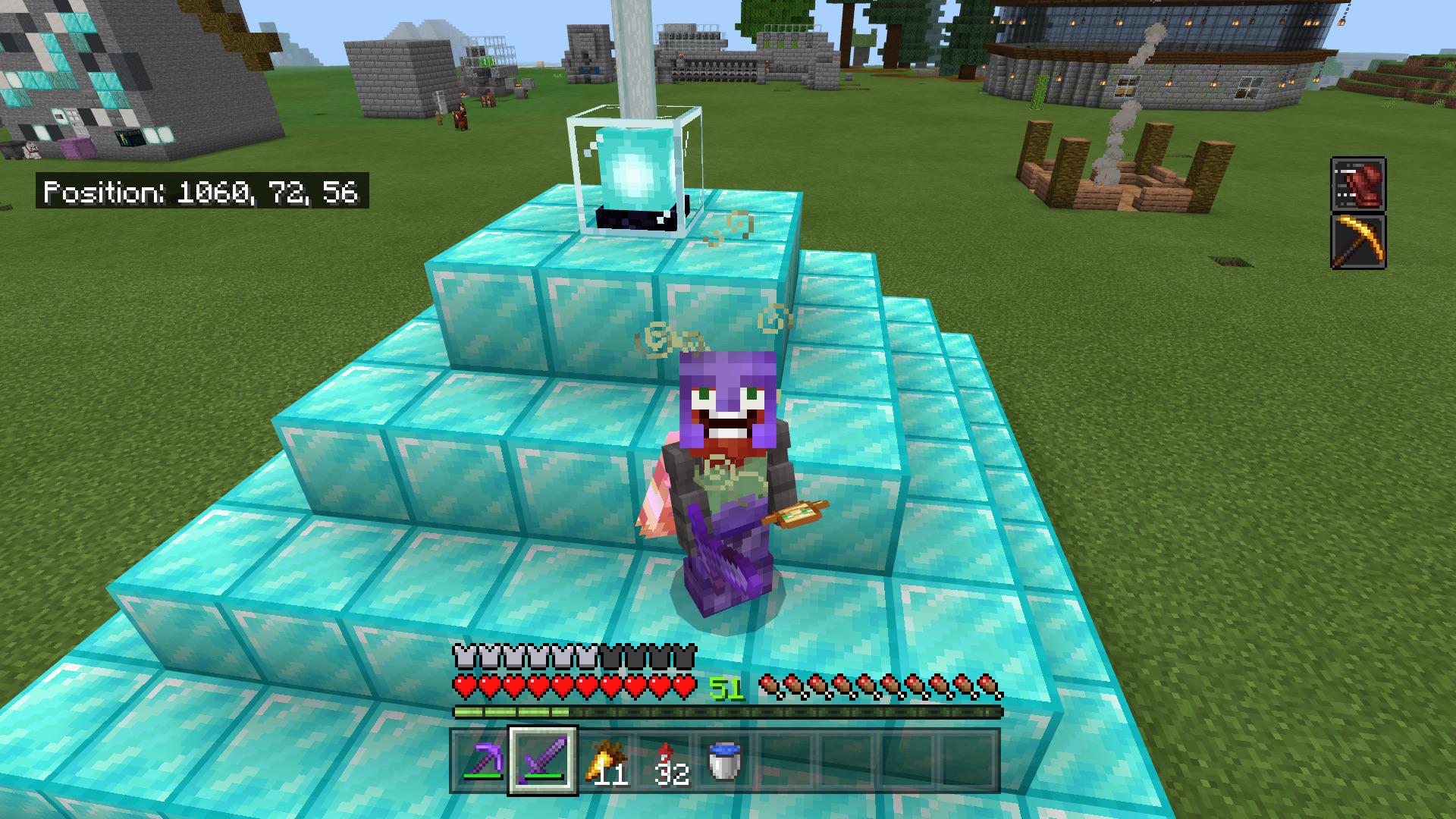 Finally got a full diamond beacon in my survival world! r/Minecraft