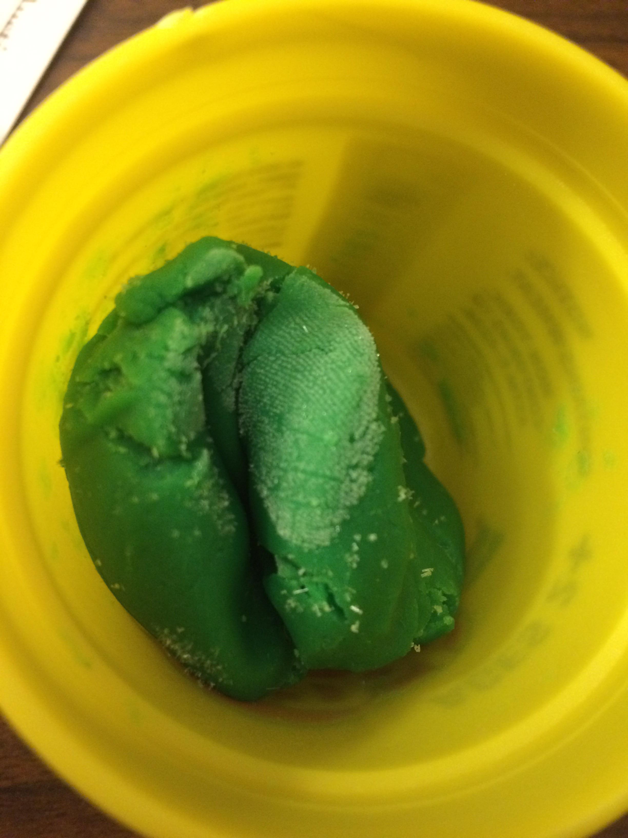 Mold Grew in the Shape of a Thumbprint on Playdoh r/mildlyinteresting