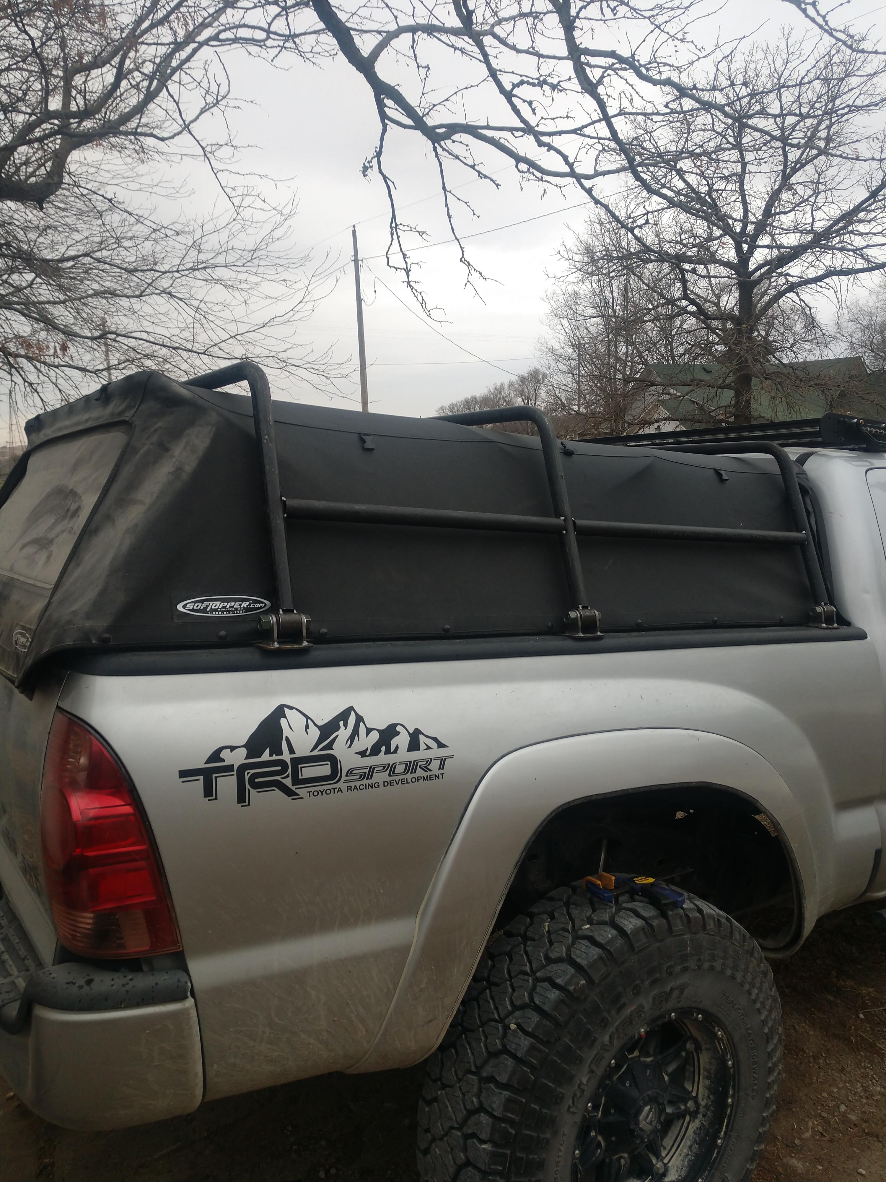 Working on a low profile bed rack that will work with the Soft Topper