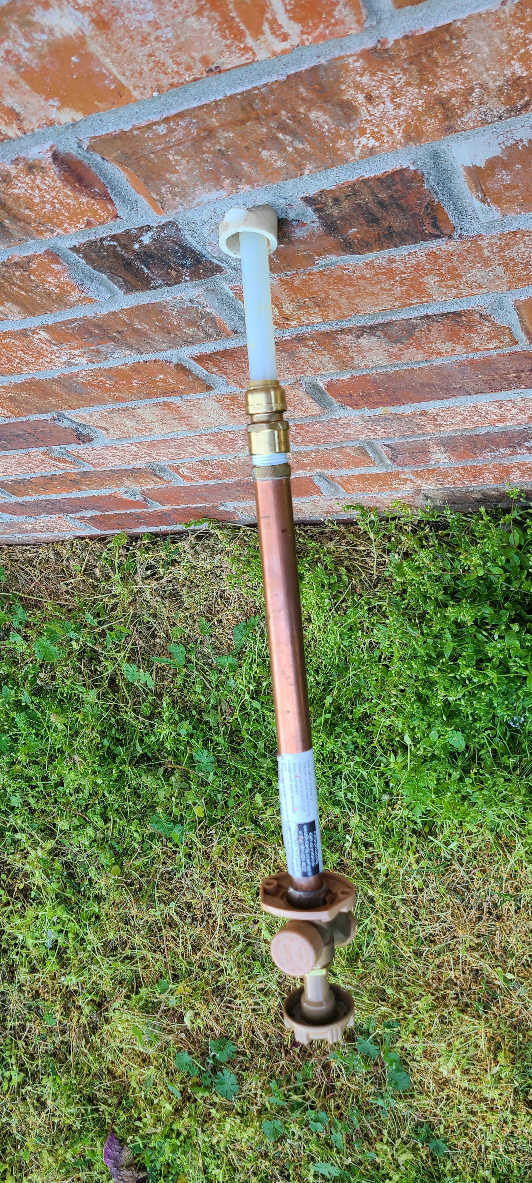 DIY this outdoor faucet. I thought it's easy, neat and saved me