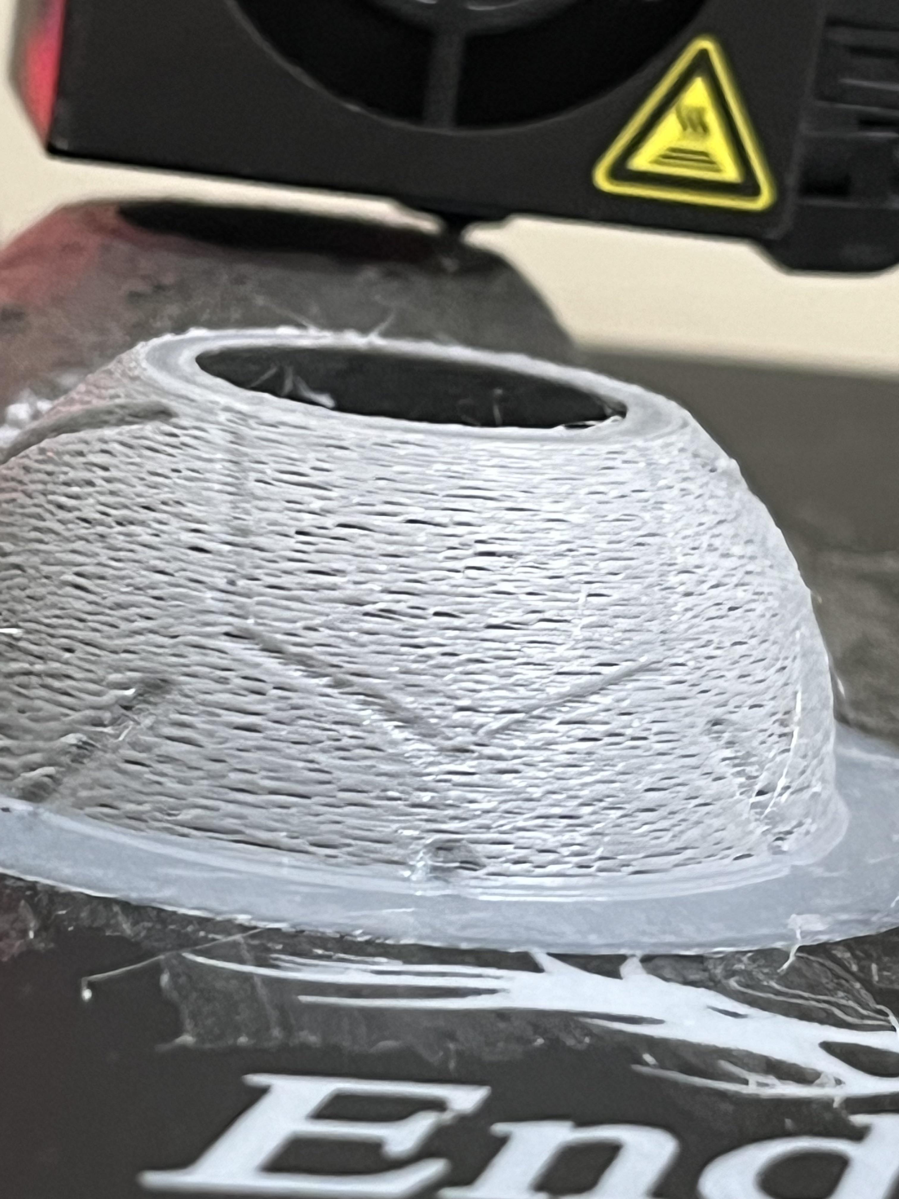 PETG, nozzle 250, bed 80, slower print speed and reduced fan speed r