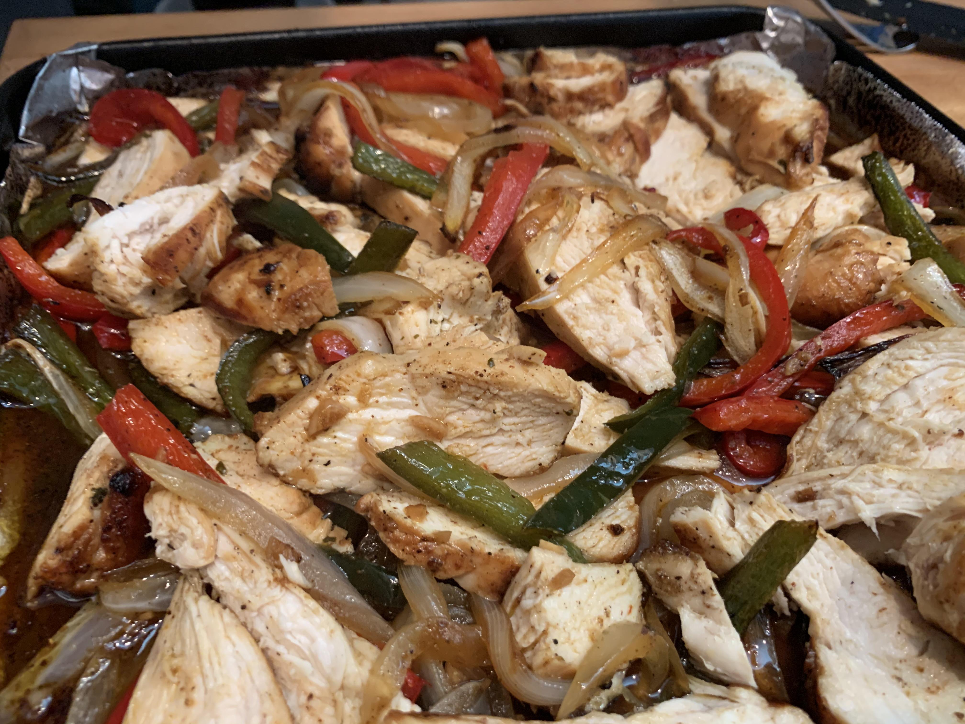 SheetPan Chicken Fajitas r/seriouseats