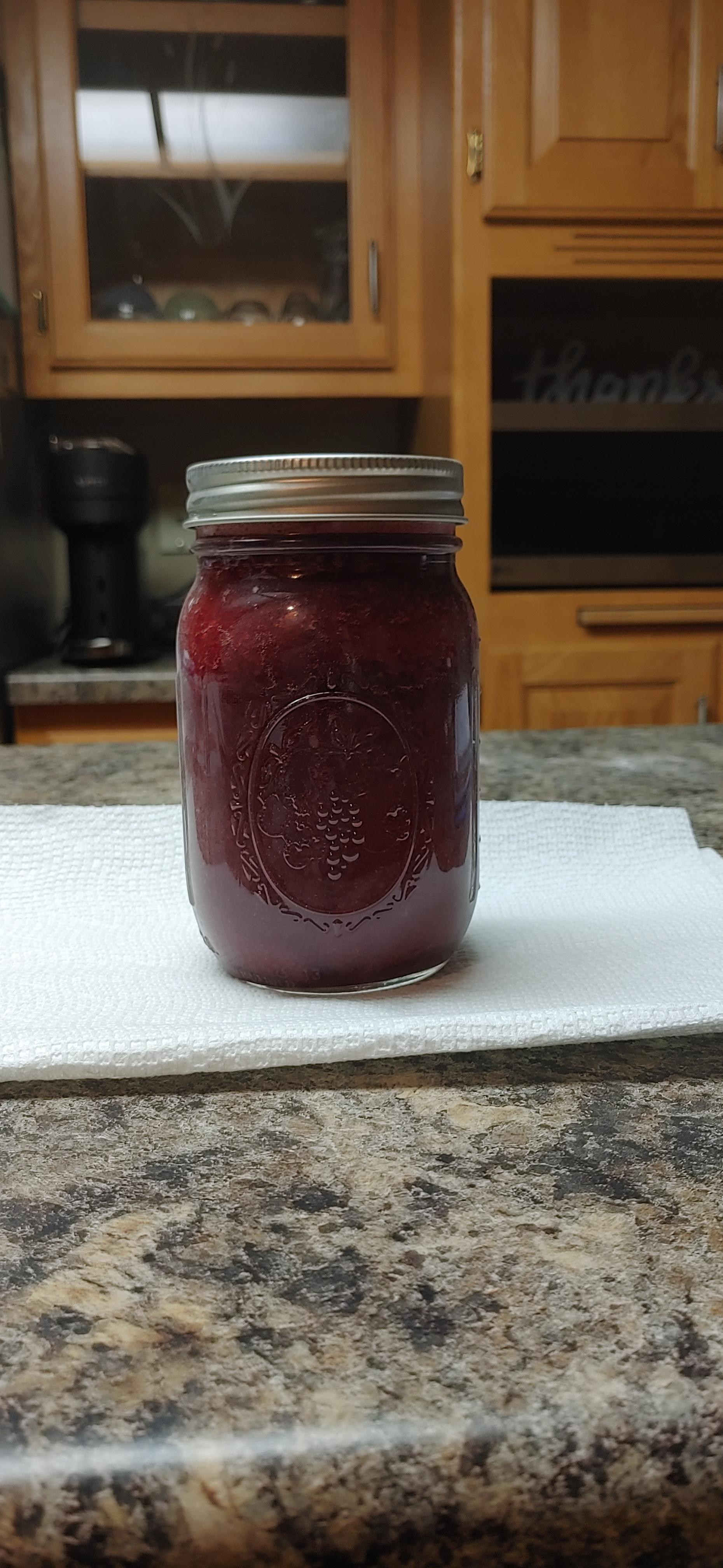 I made blackberry, raspberry, habanero hot sauce! Recipe in comments