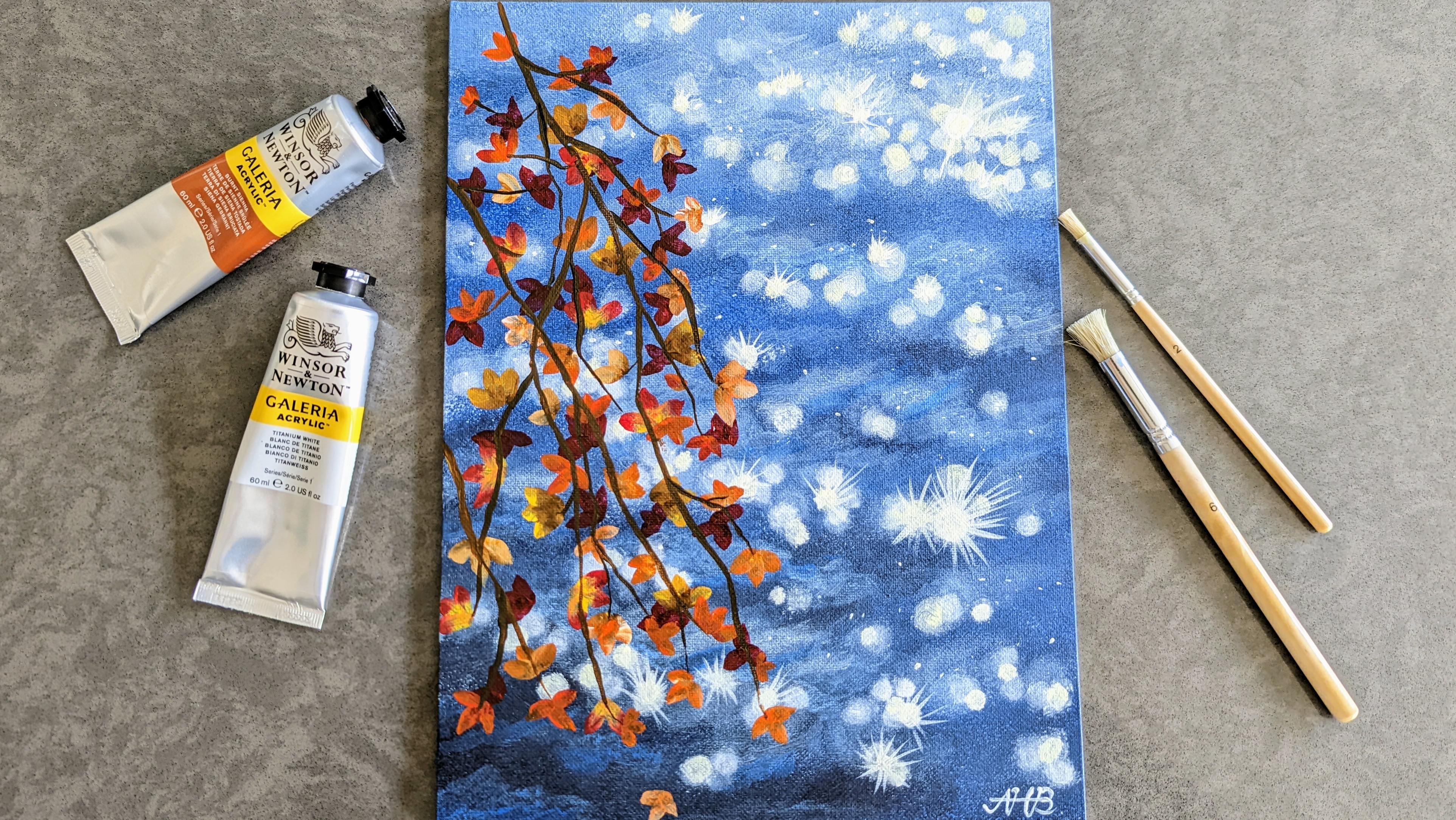 How to paint Sparkling Water Bokeh background, the full tutorial video