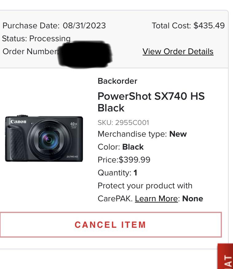 how long does a “backordered” camera take to ship? r/canon