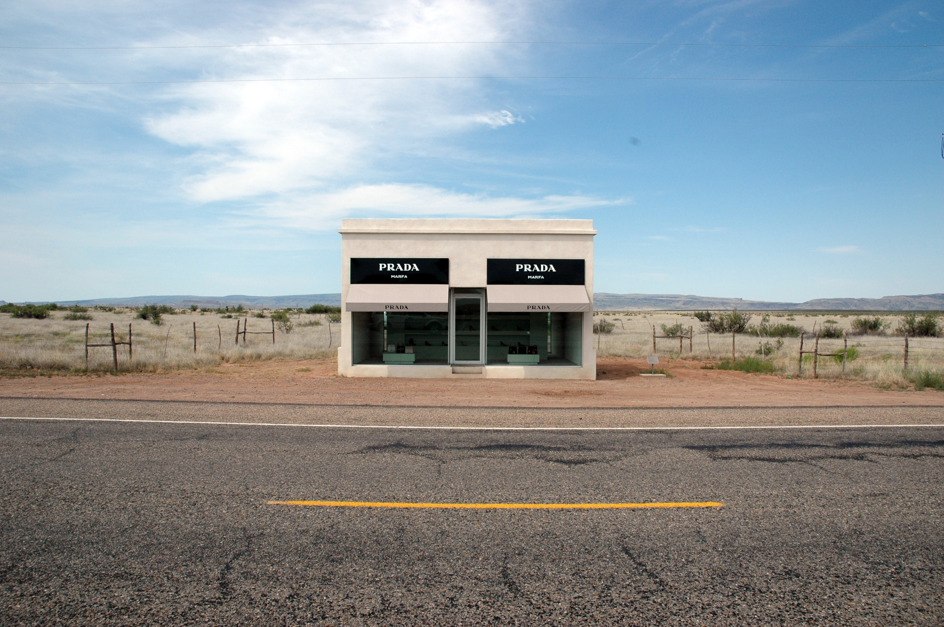 A Prada store in the West Texas desert that is never open for business