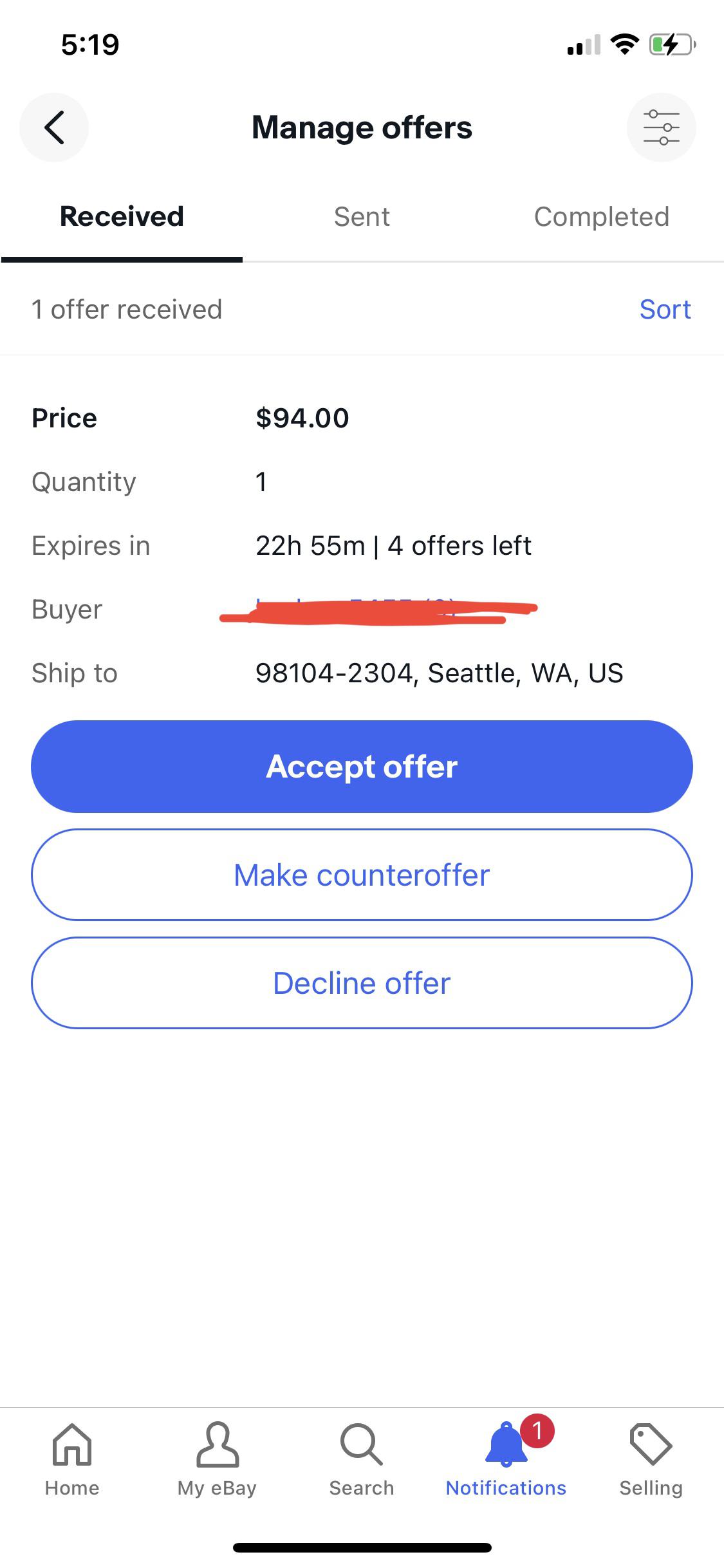 eBay offer scam? r/Flipping