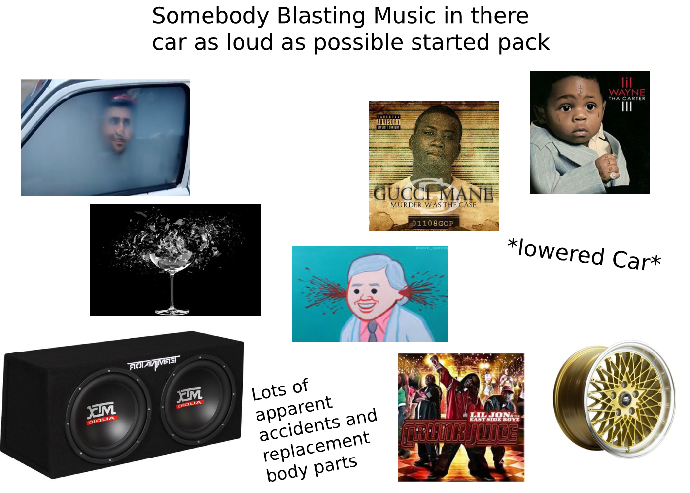 Dude blasting music as loud as possible r/starterpacks