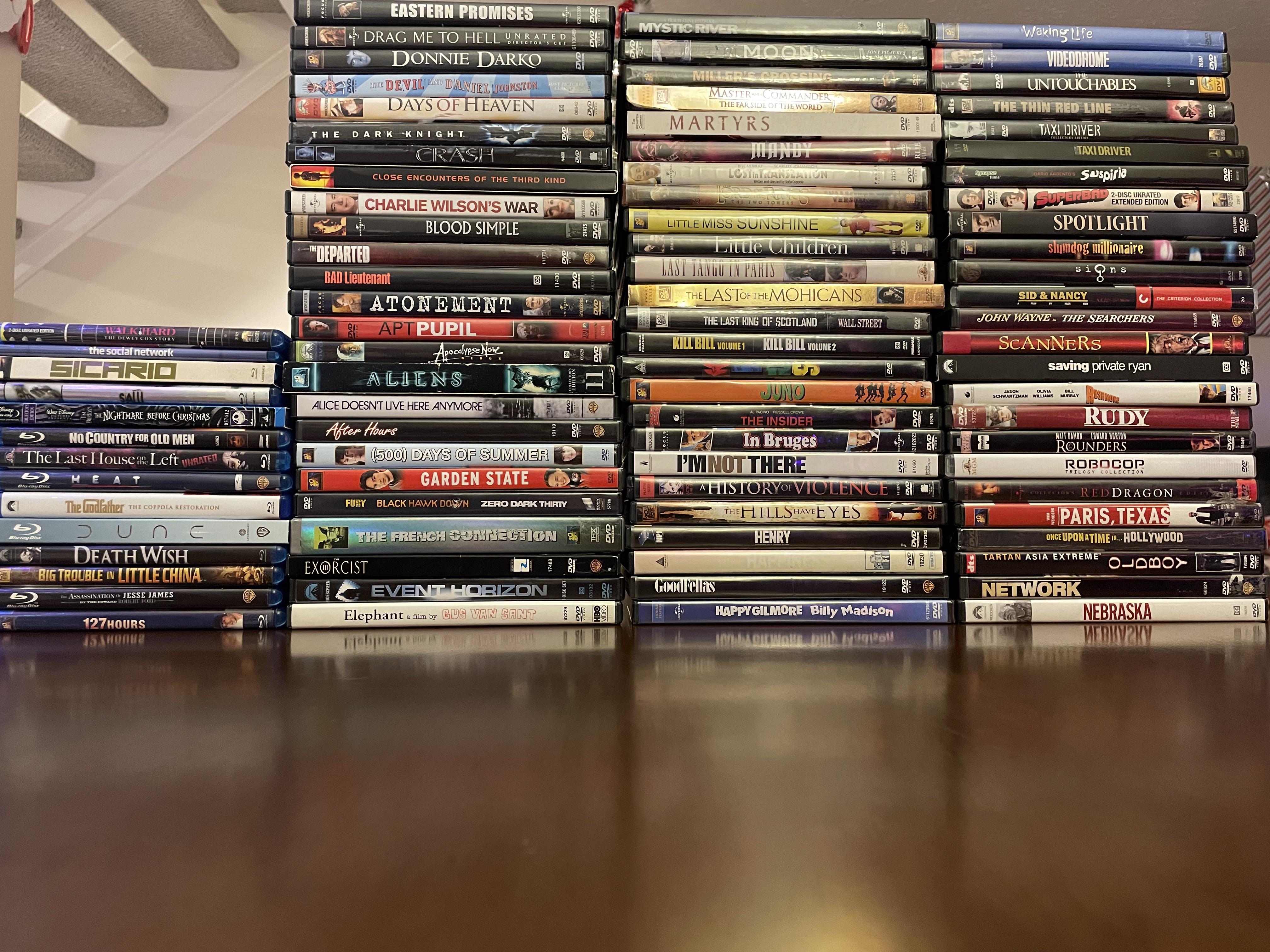 I finally got my DVDs and Blurays cleaned up and ordered