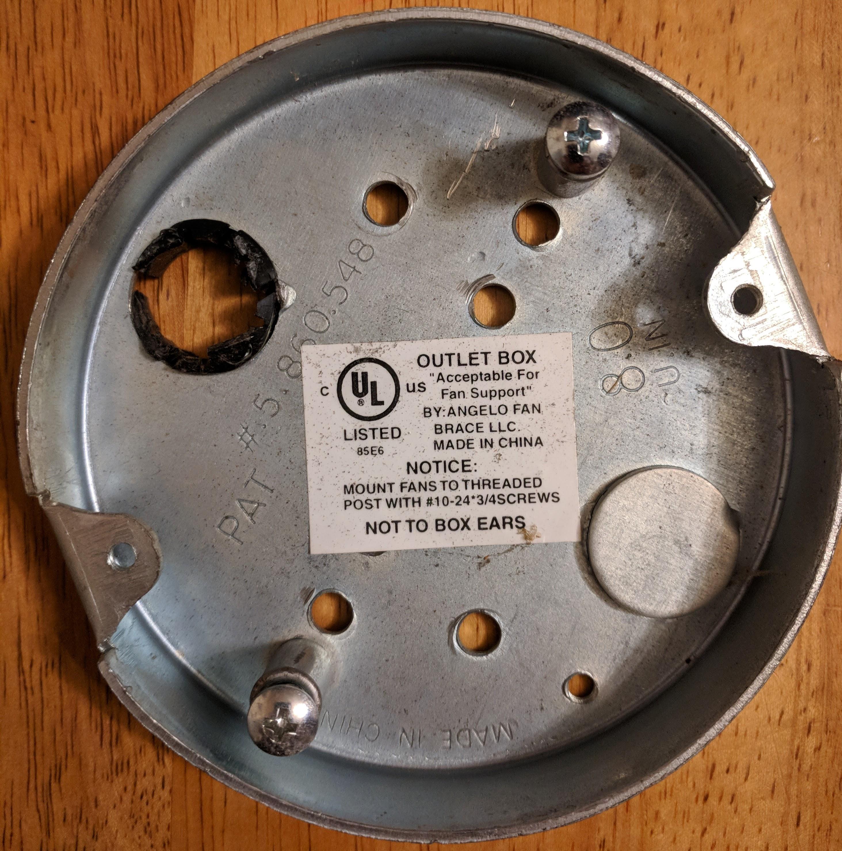 What does "Not to box ears" mean? I'm (re)installing a ceiling fan