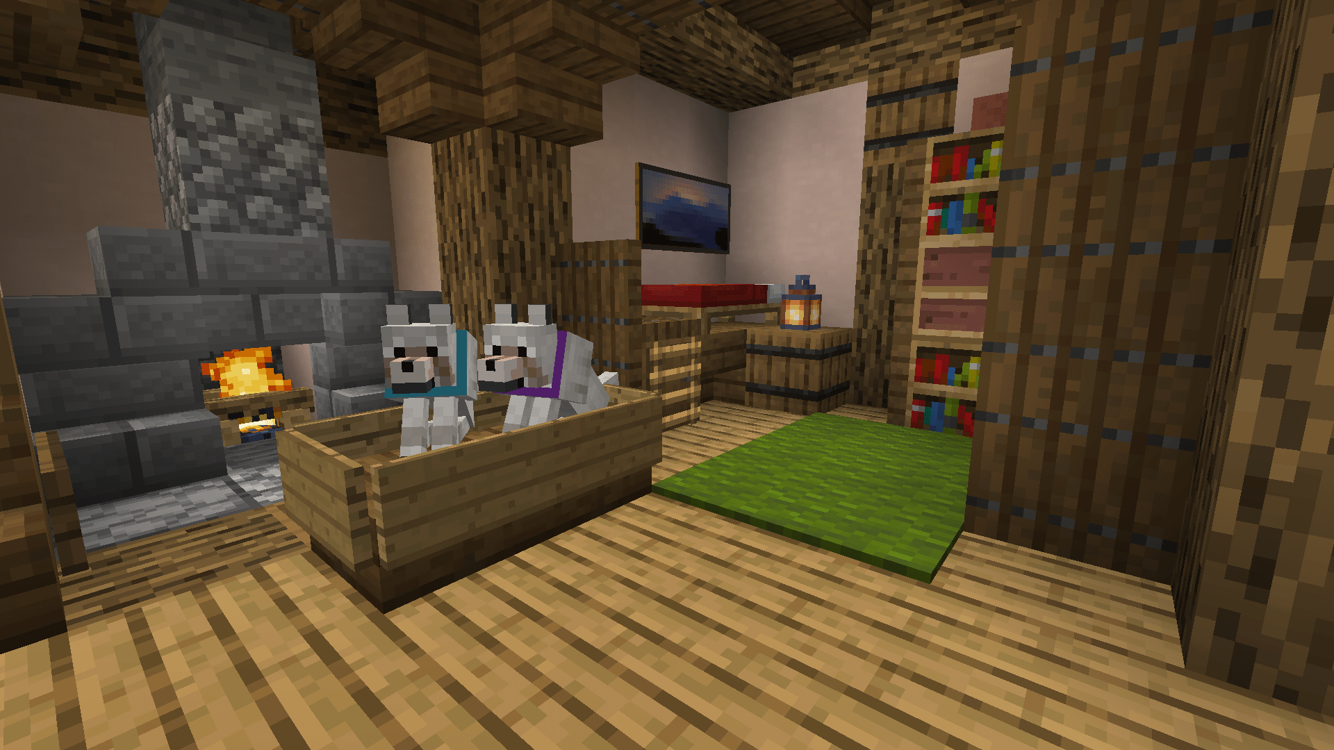 Built a cozy interior with dog bed r/DetailCraft