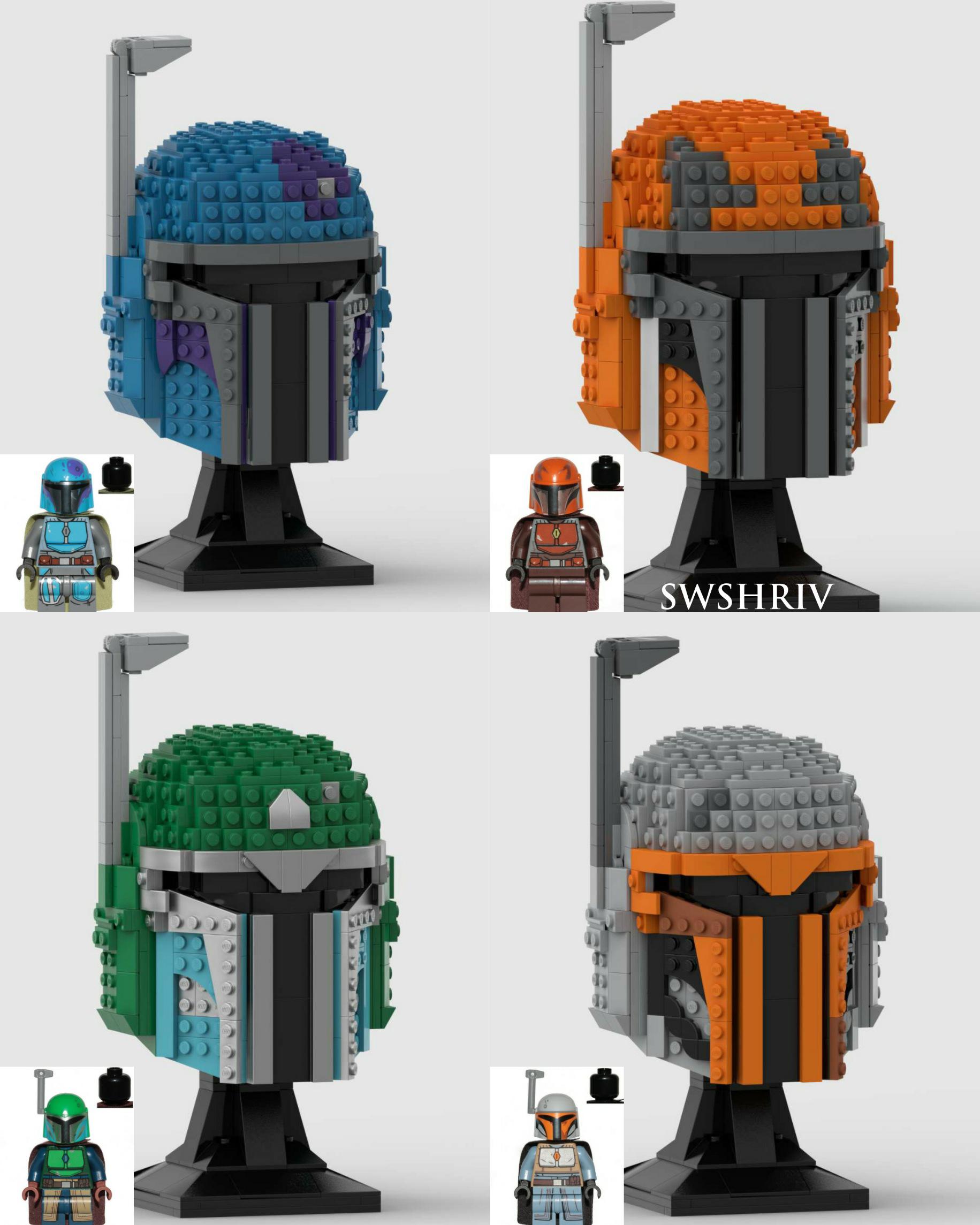 Lego Mandalorian Tribe Warriors Bust (Inspired by the official Lego