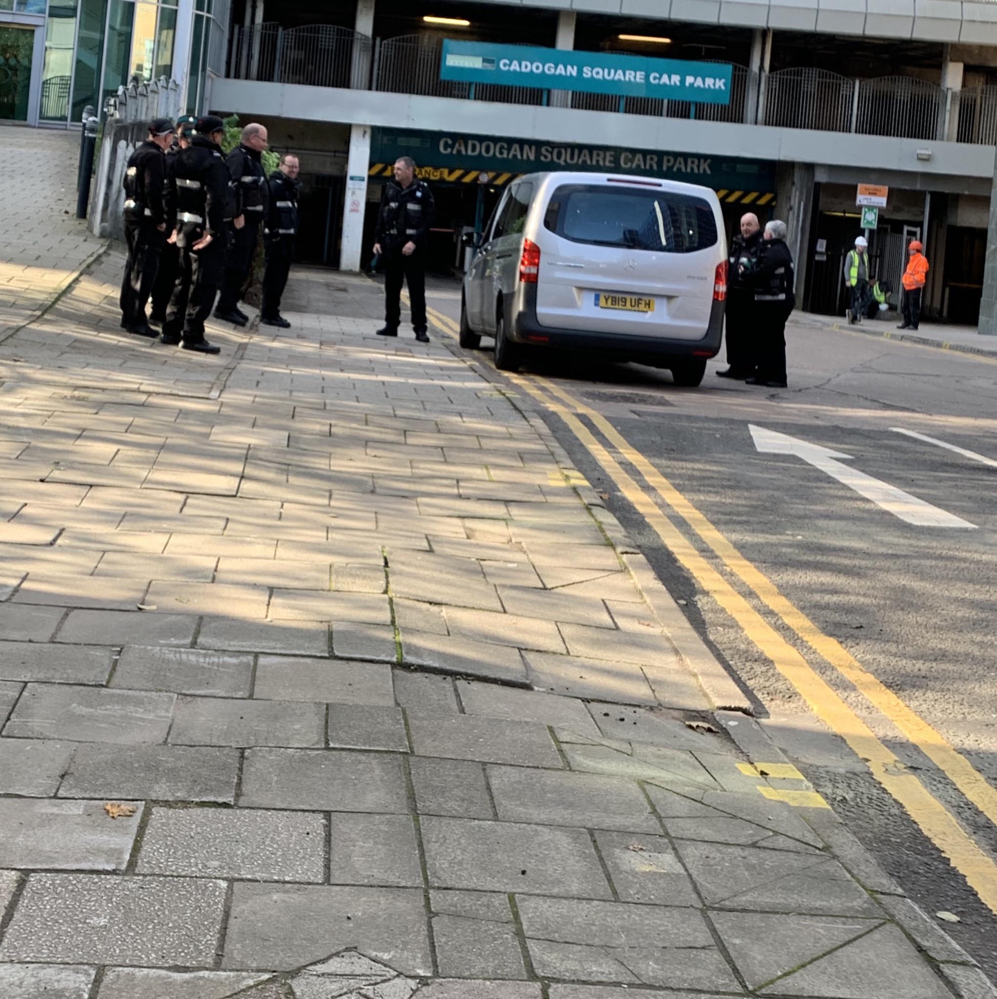 A car full of parking enforcers just pulled up and parked on a double