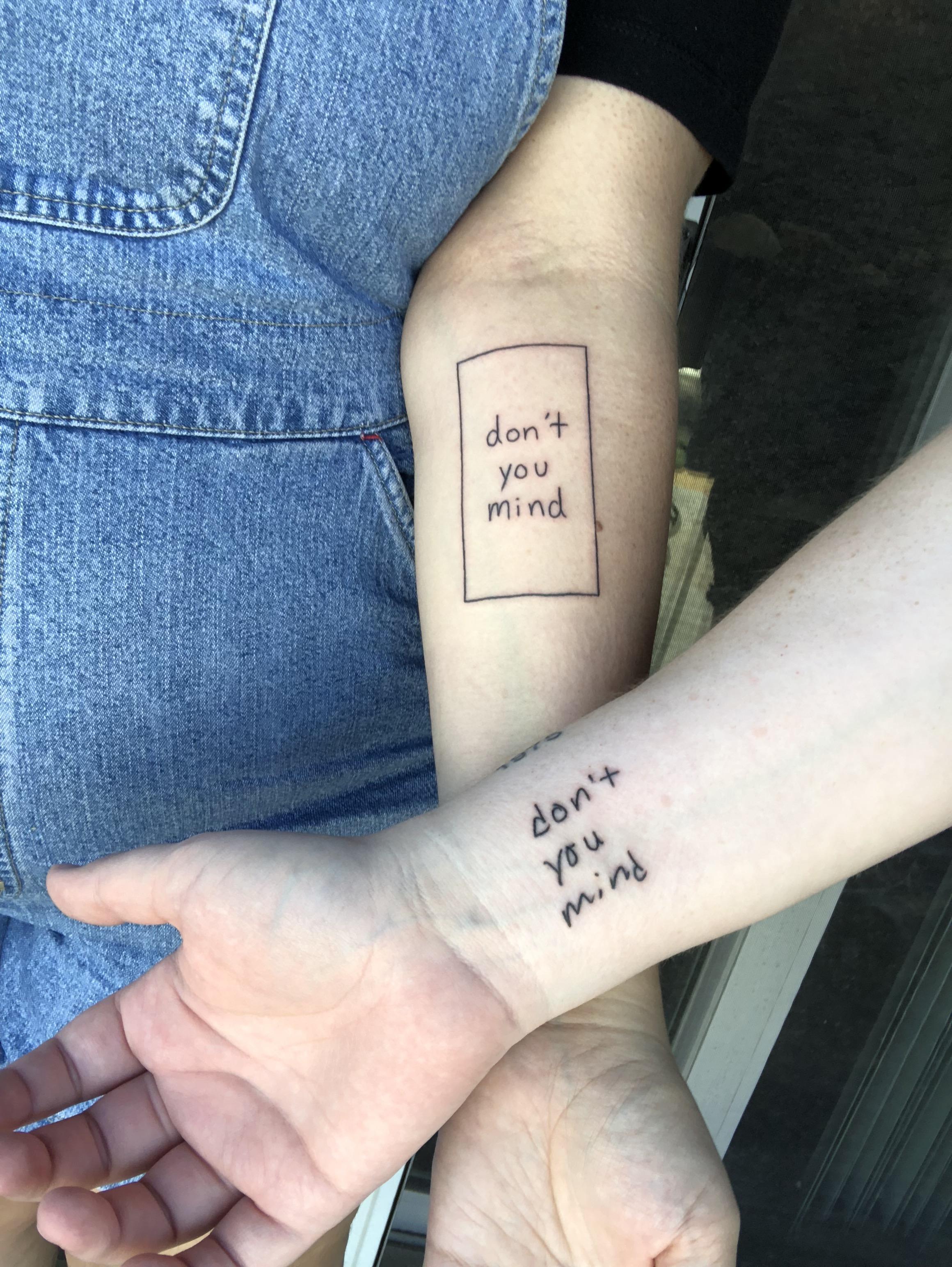 My best friend and I wrote the lyrics from “Me” for each other and got