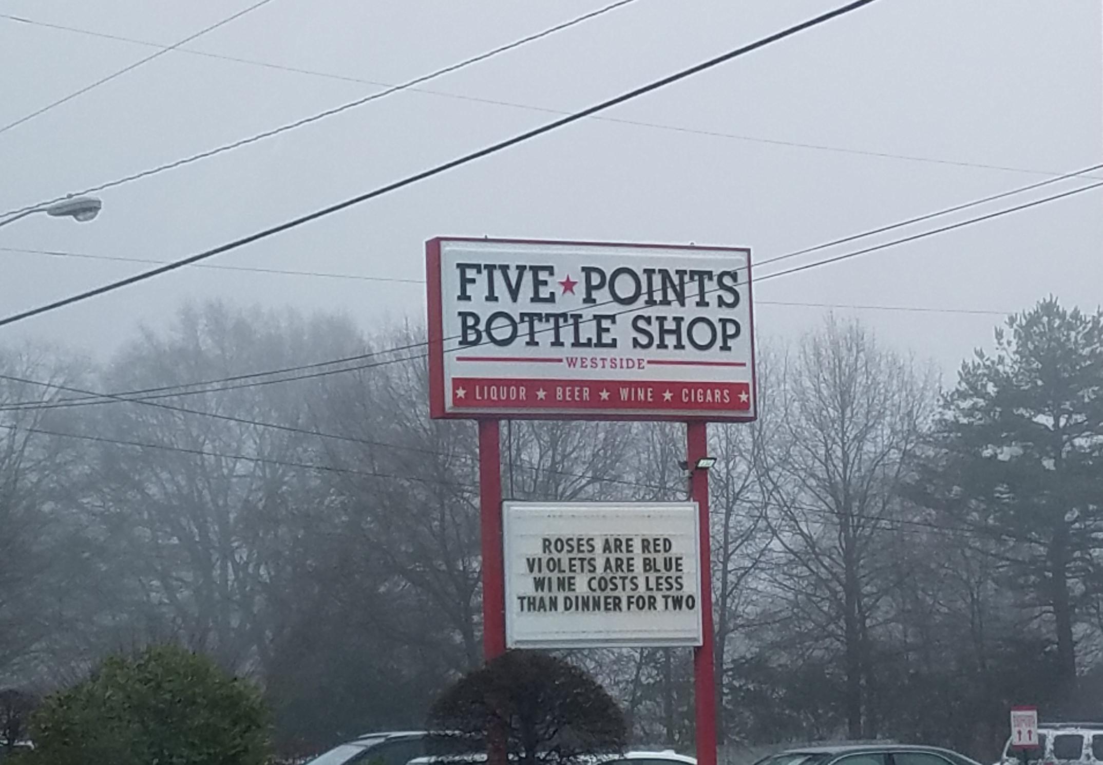 The Valentine's Day sign at the liquor store r/funny