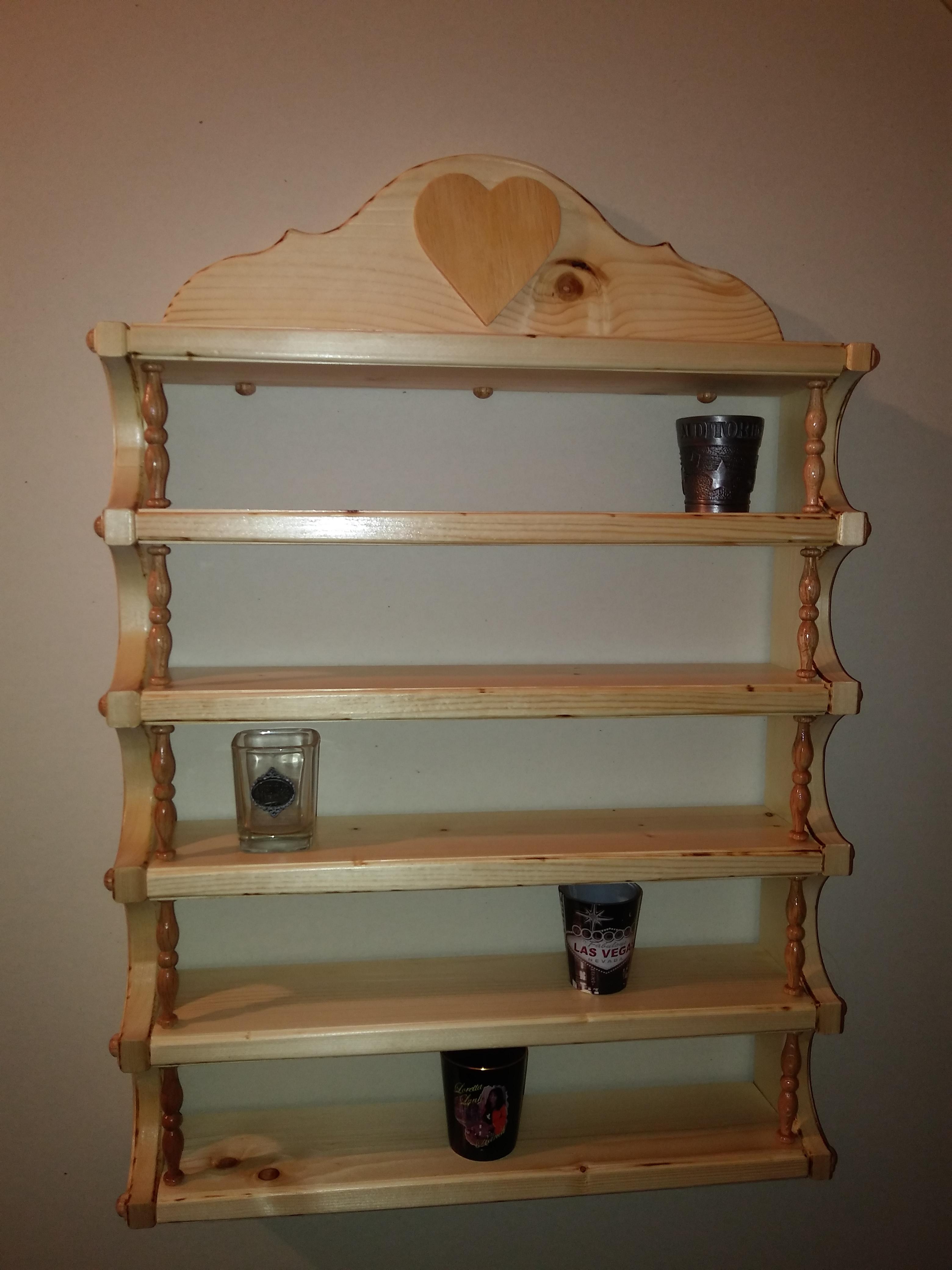 Shot Glass holder I built for my mom for Christmas!! r/woodworking