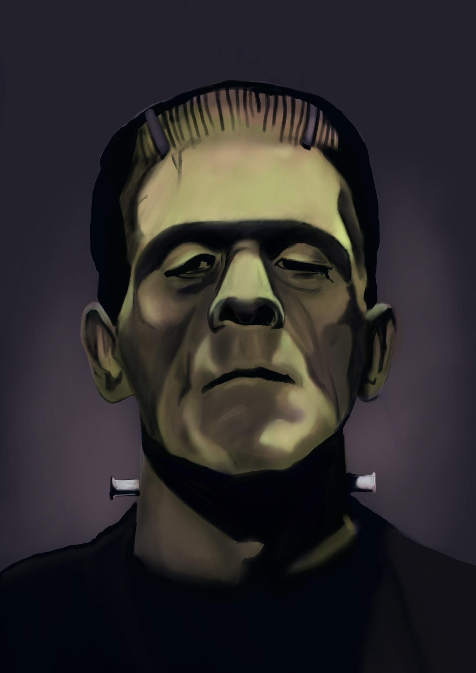 Frankenstein painted in procreate r/fanart