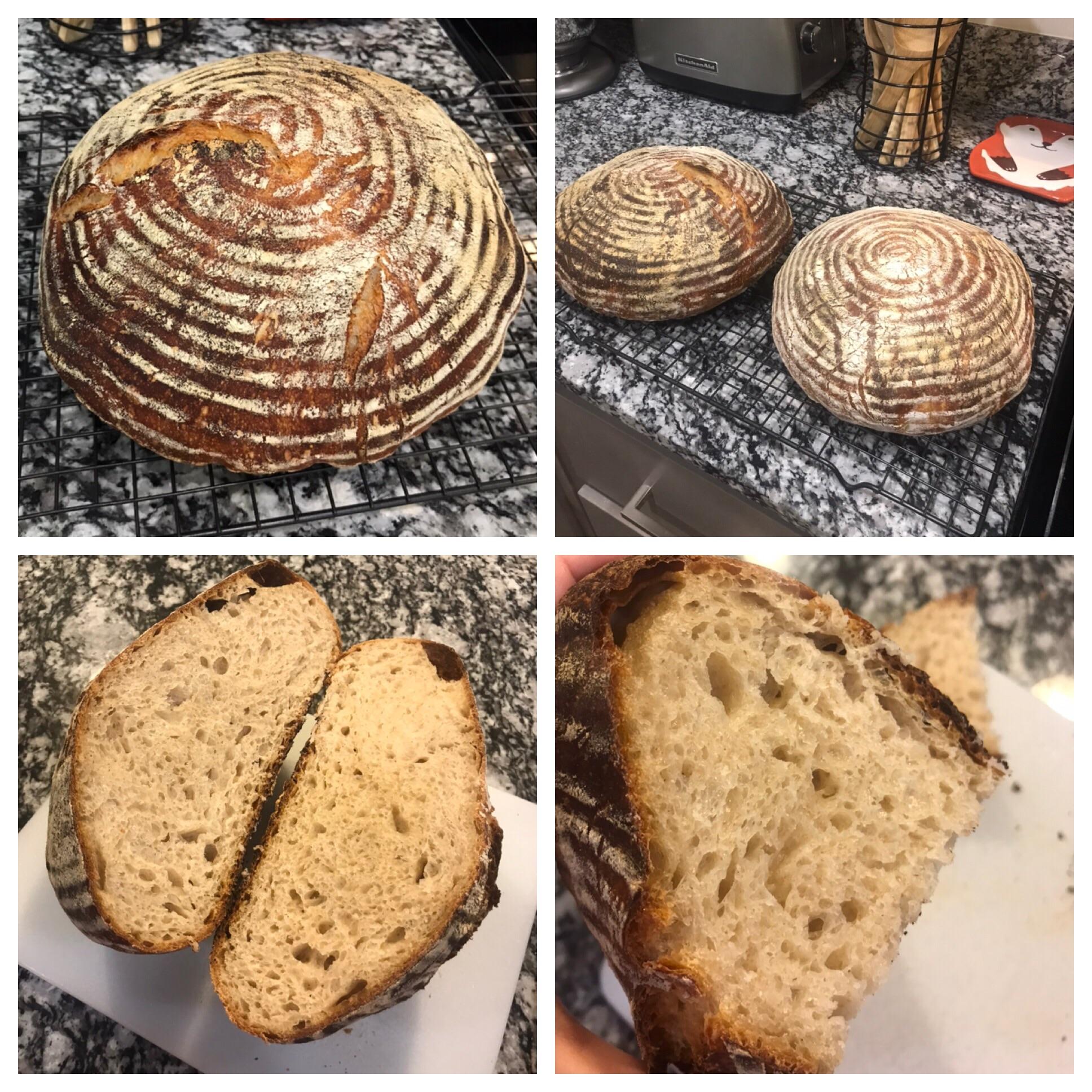 Overnight country blonde Flour, Water,Salt,Yeast. 3rd attempt. The