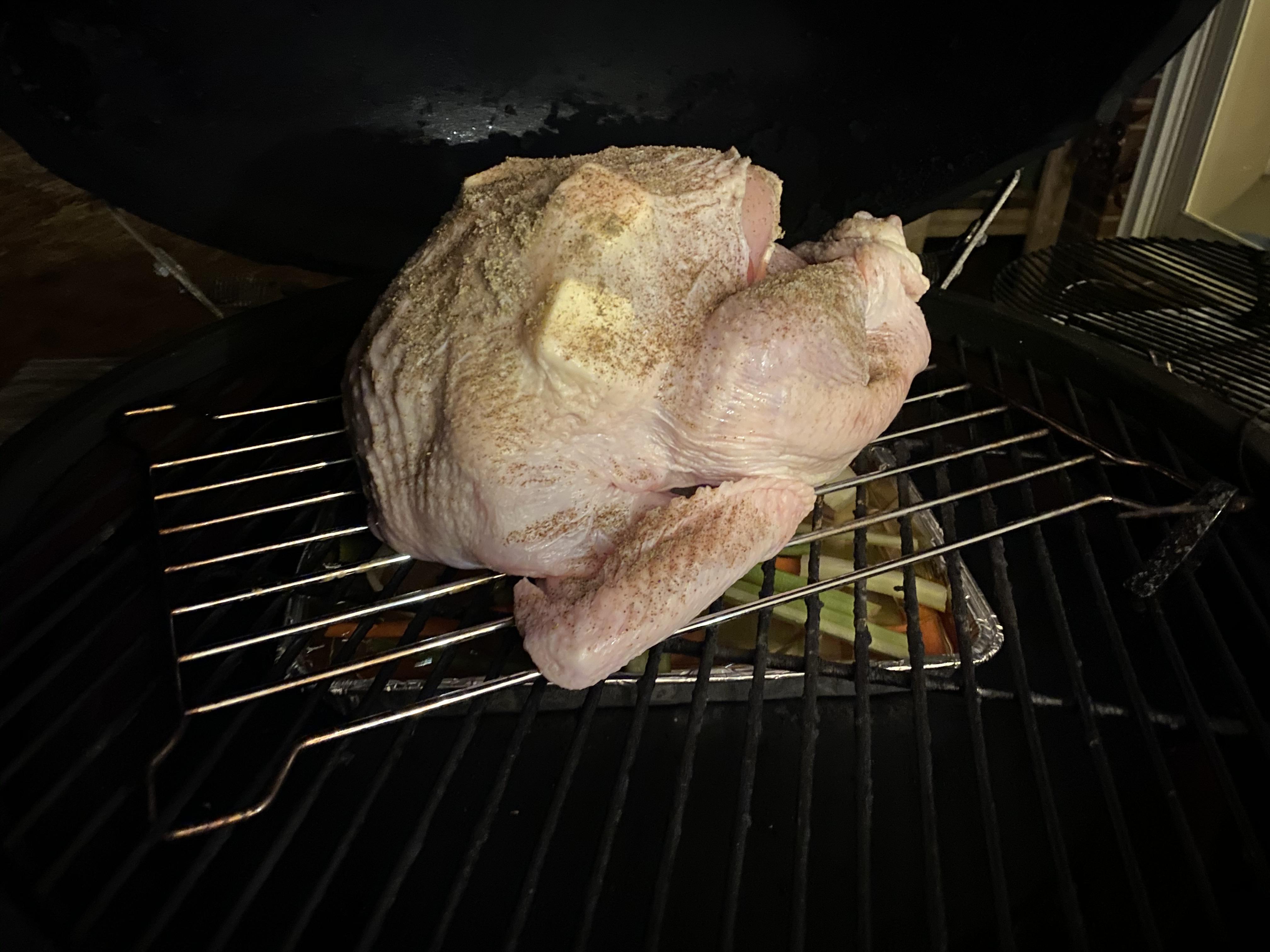 Putting on a 14 pound turkey at 800 pm is a normal thing to do right