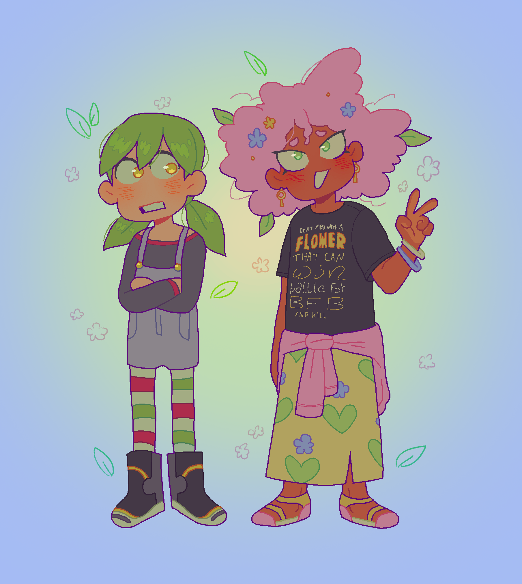 Leafy and Flower as humans! r/BattleForDreamIsland