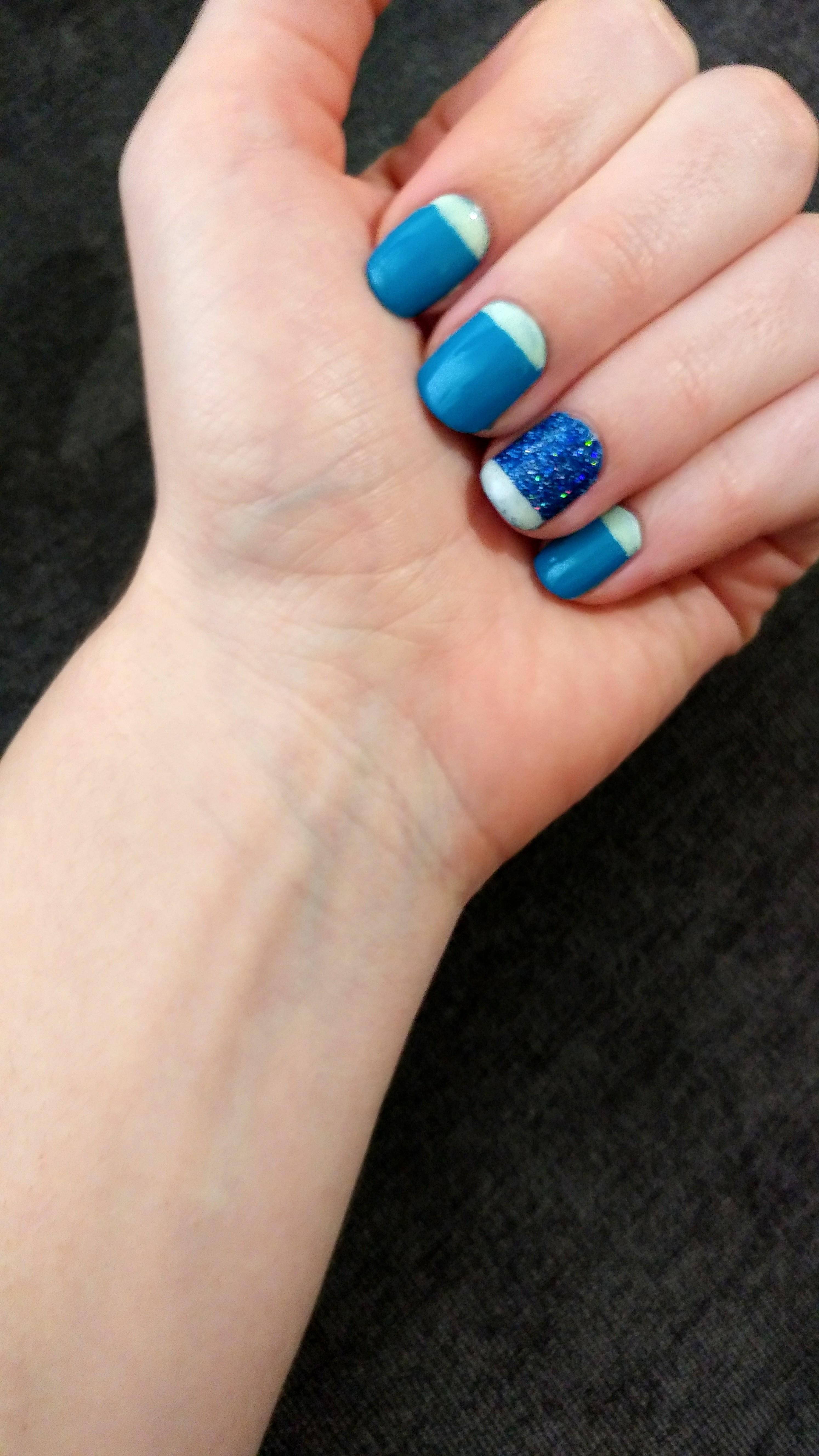 I did my nails for my bluethemed birthday party tomorrow! r