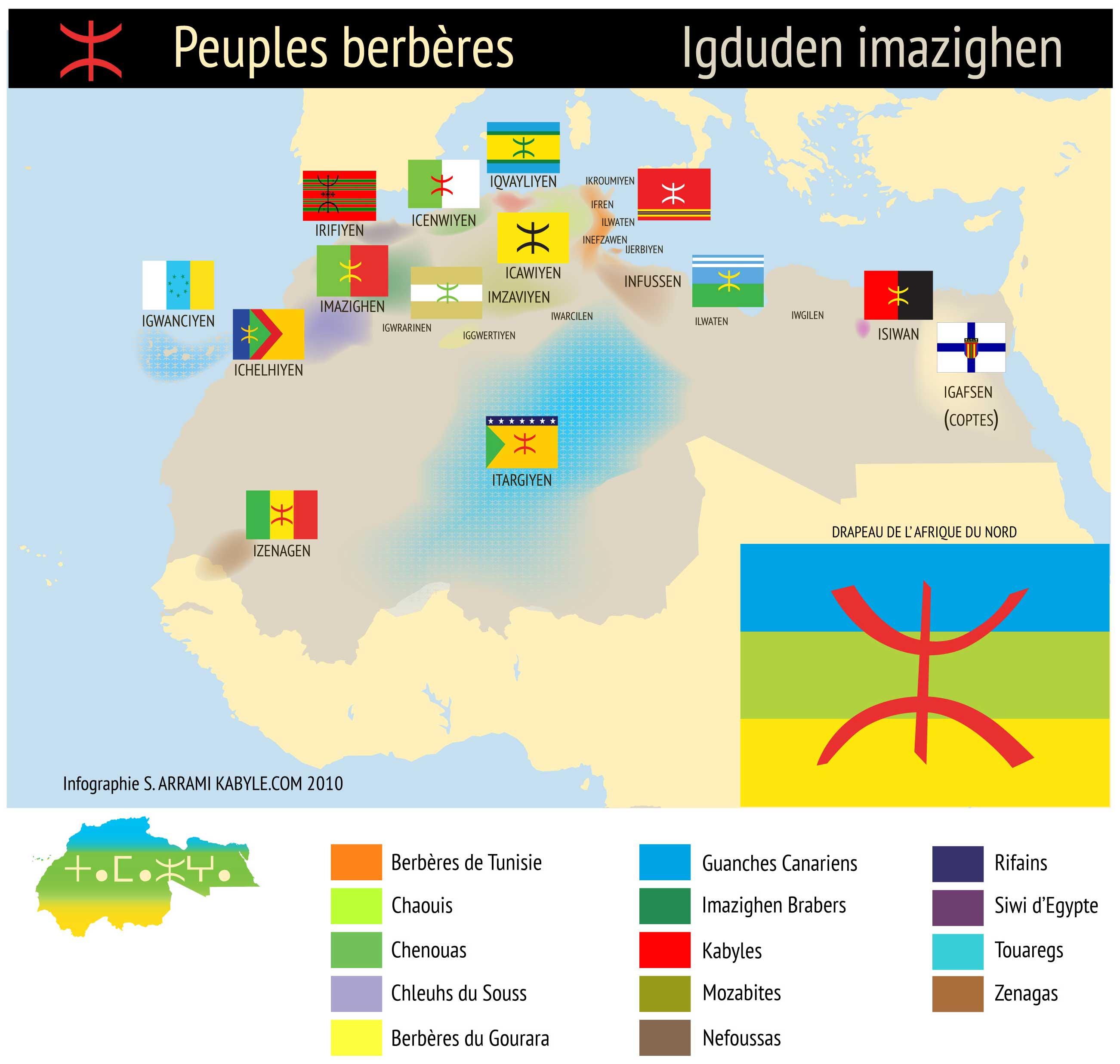 Berbers In Africa Map Flag map of Berber peoples of North Africa [1200x500] MapPorn
