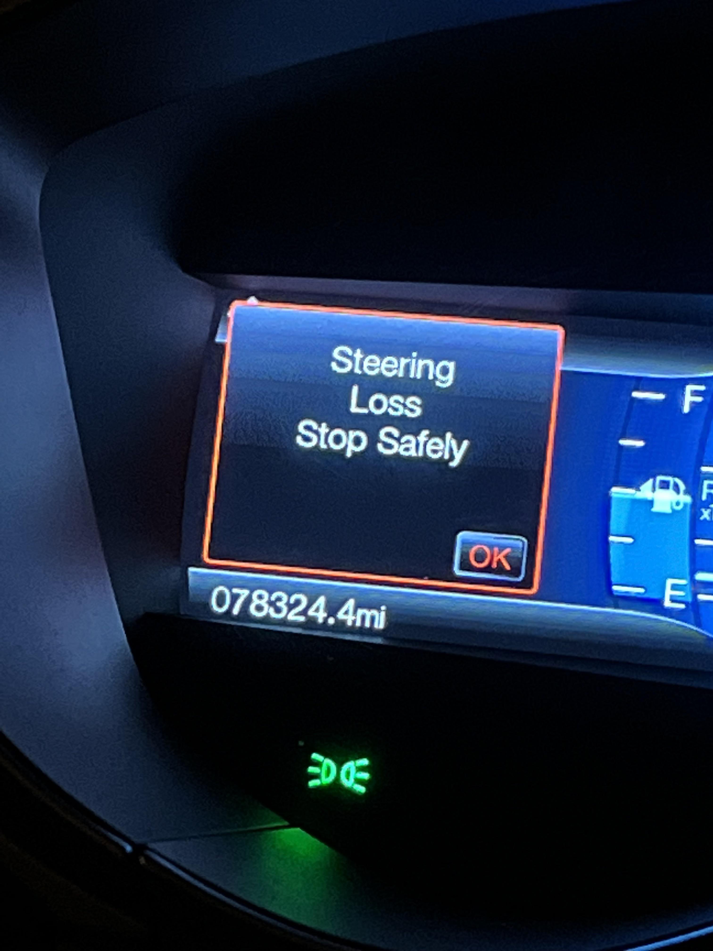 Steering loss stop safely : r/MechanicAdvice
