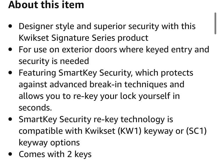 I keep seeing Kwikset SmartKey lock sets advertised as compatible with
