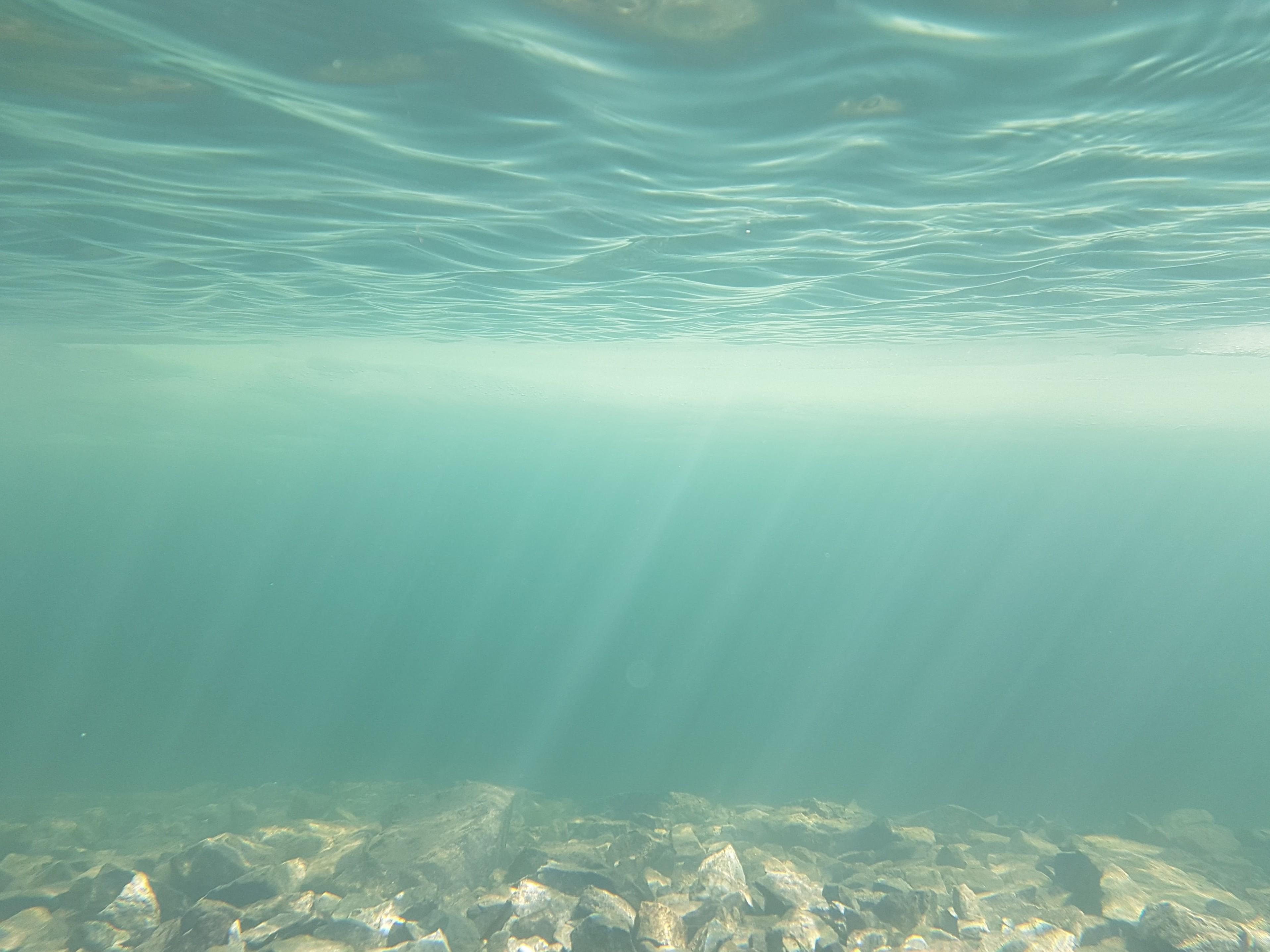 The surface of the water in this lake looks like clouds : r