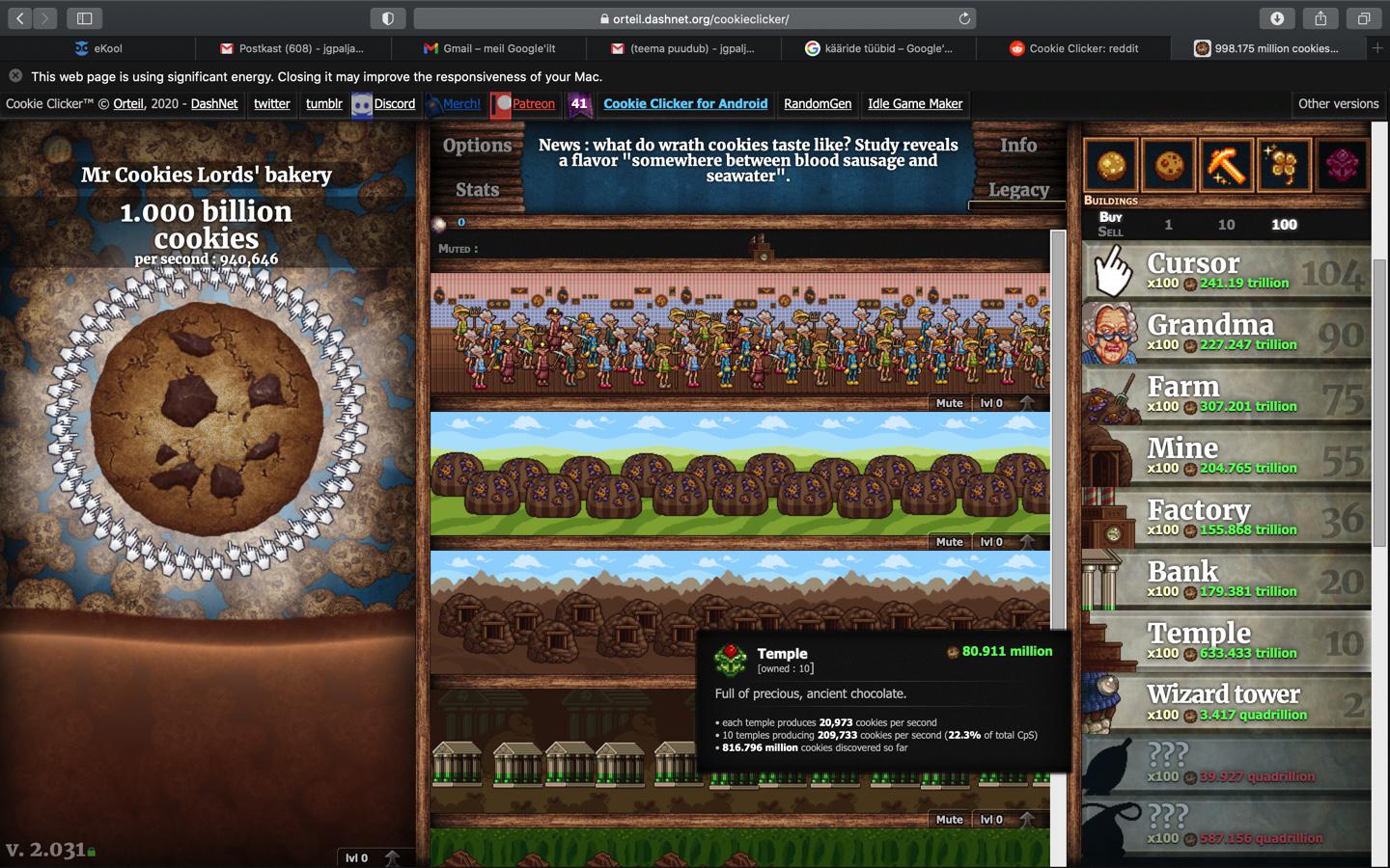 Cookie Clicker reddit