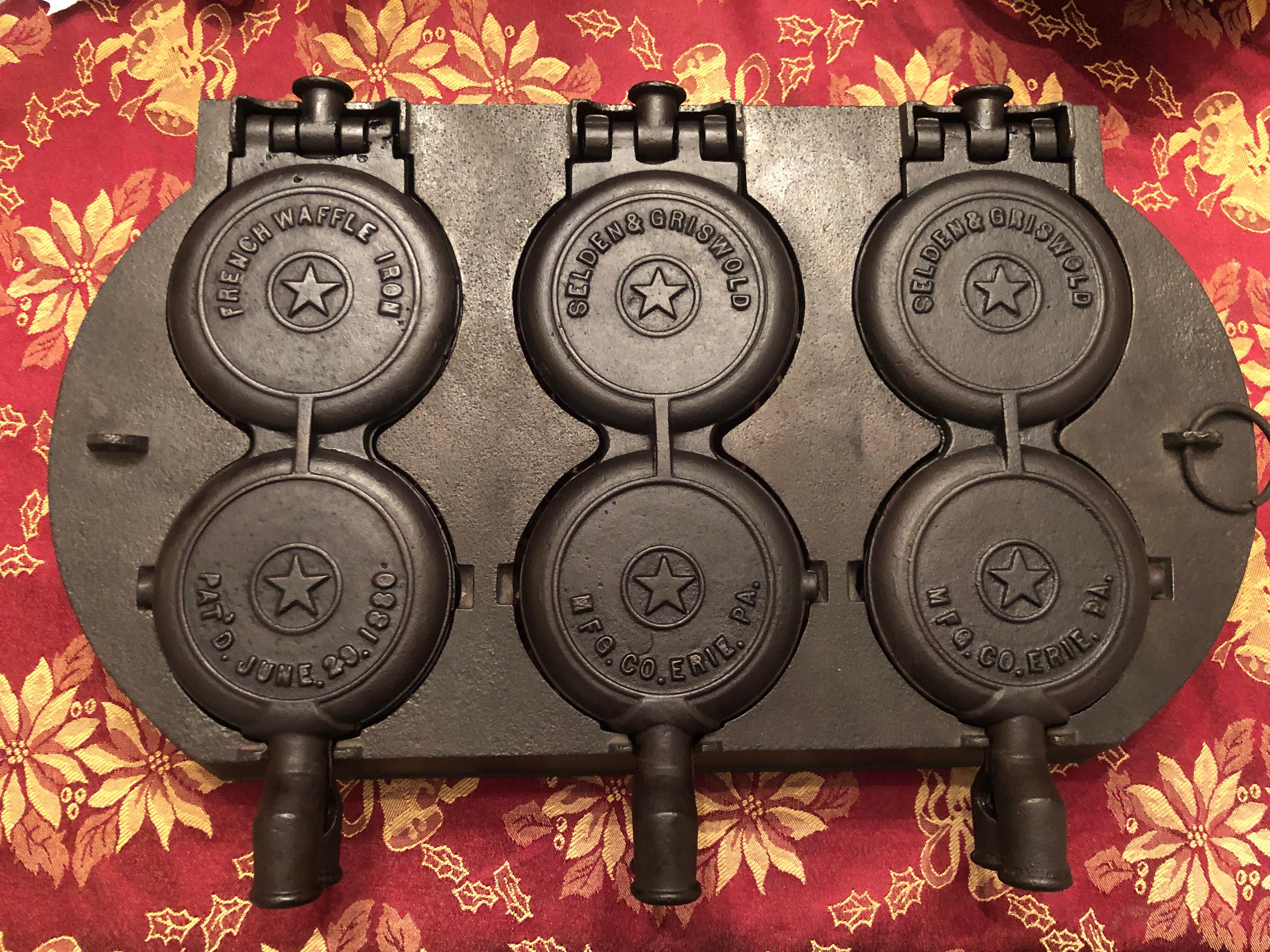 Latest restore Selden and Griswold no. 8 French waffle iron r/castiron