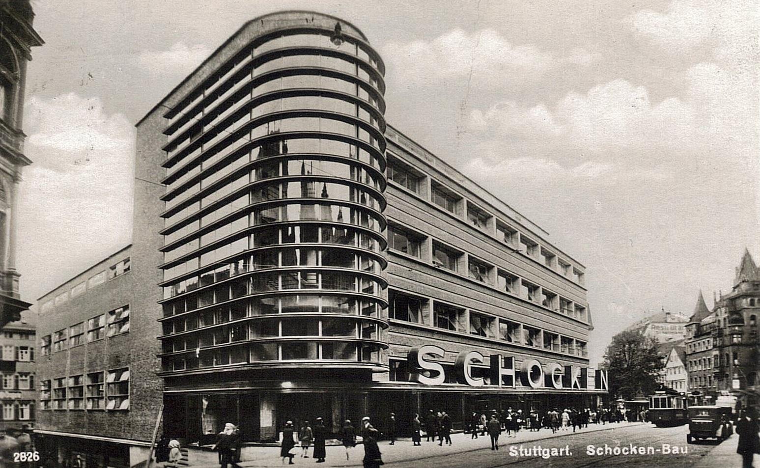 Schocken Department Store, Stuttgart, Germany. Designed by Erich