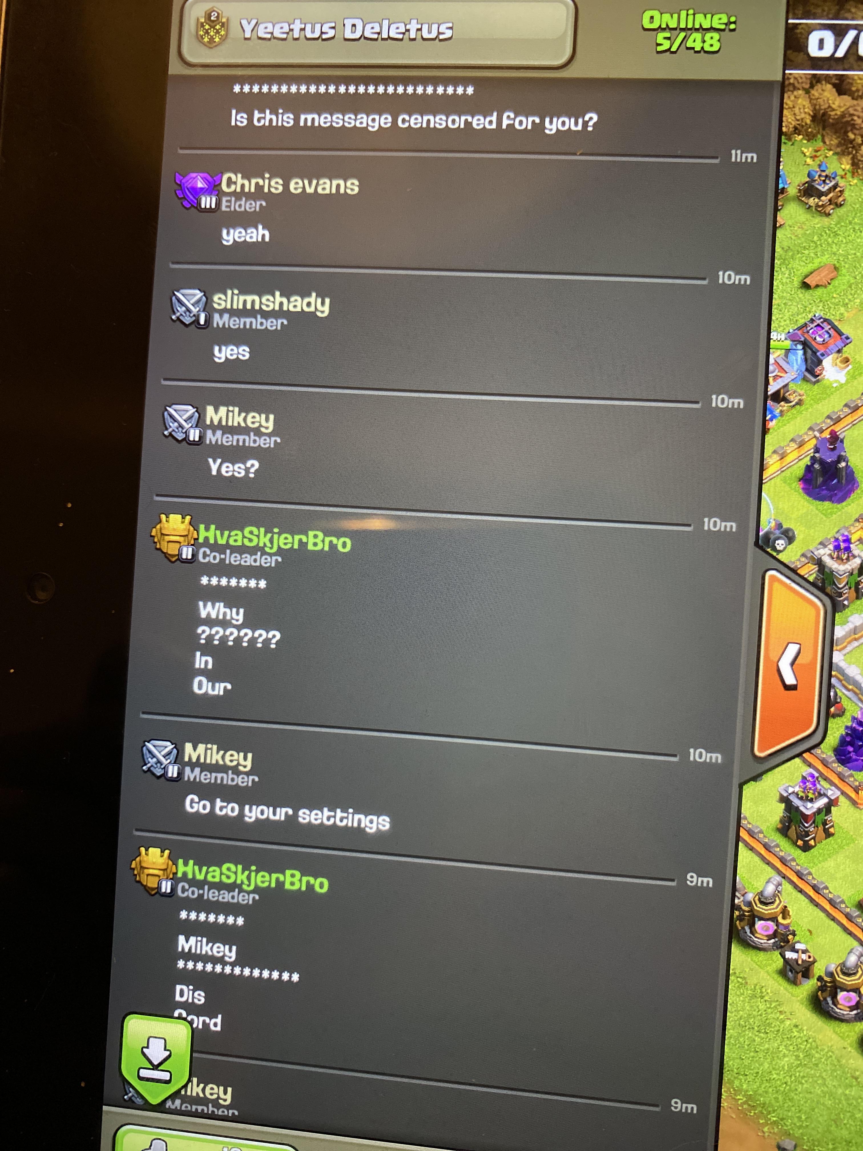 [GLITCH] Why is the Clan Chat filtered if we all have no filter on? r