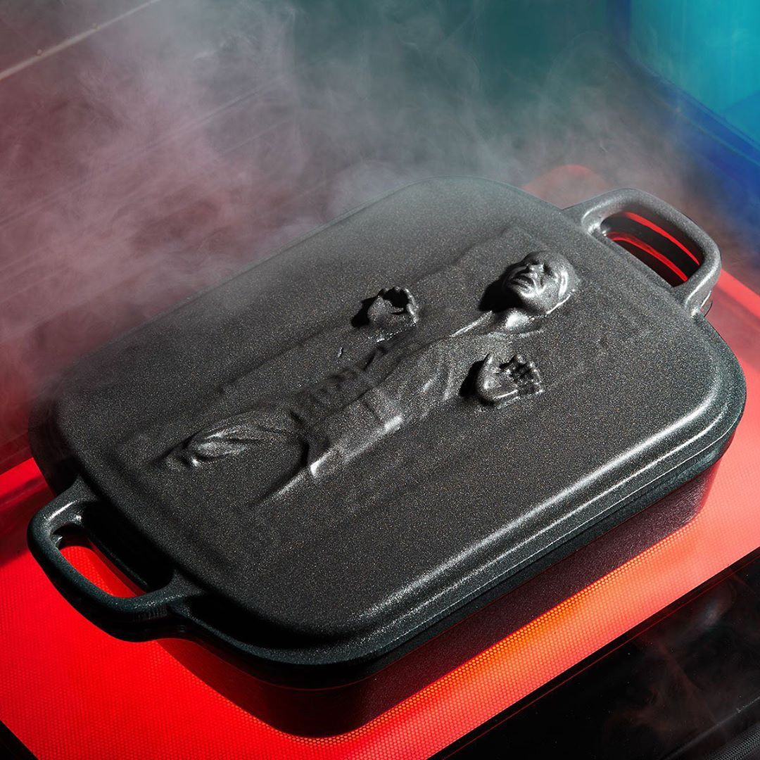 Star Wars x Le Creuset’s Han Solo Carbonite Signature Roaster r/castiron