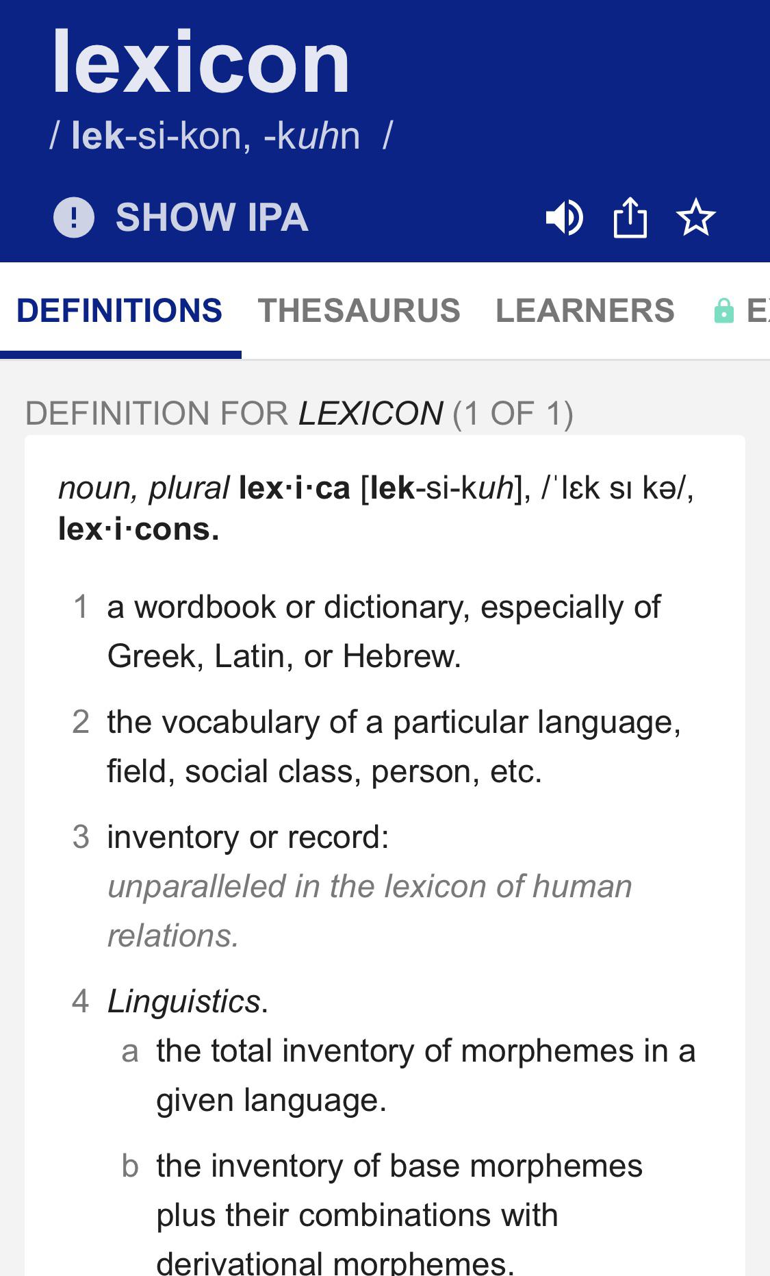 Improving My Lexicon What are some of your favorite, unique words