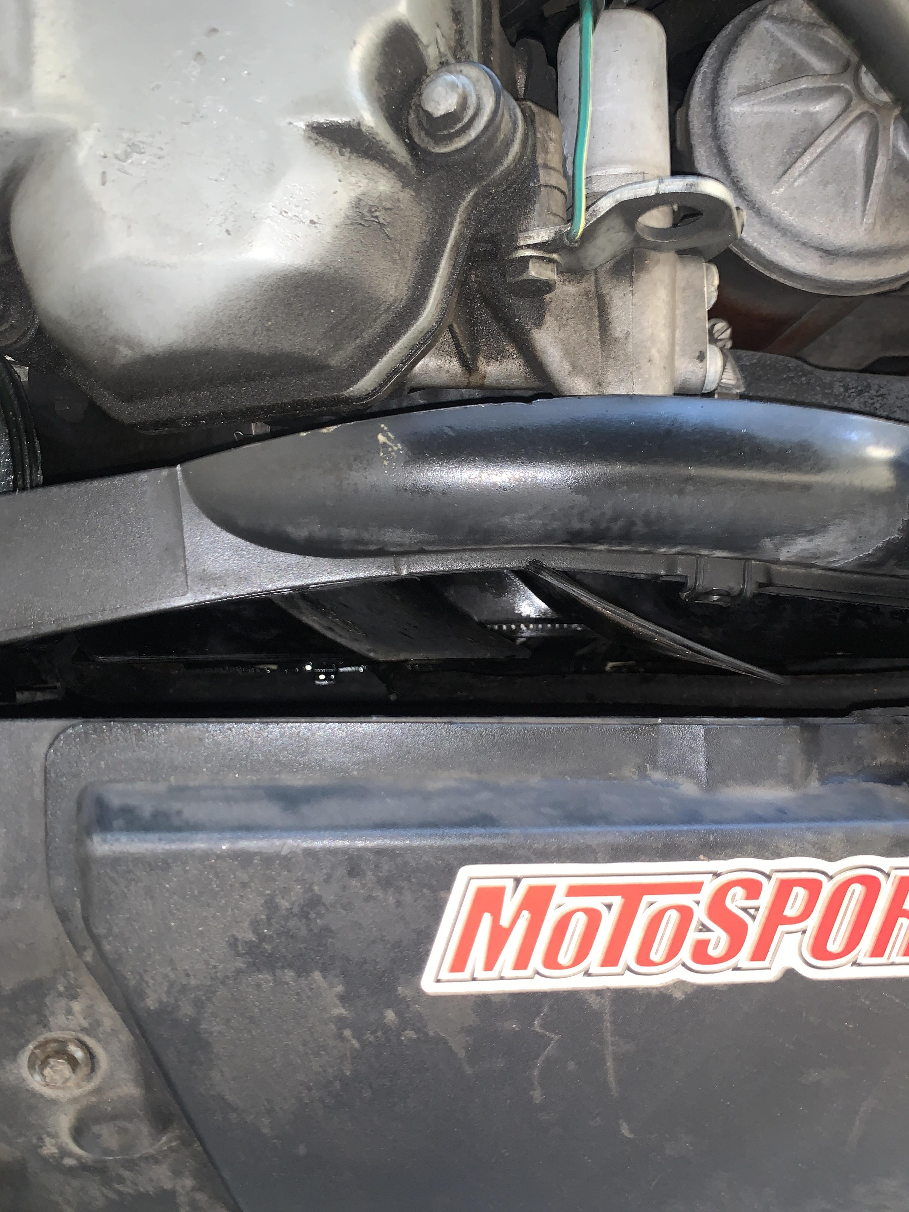 So my radiator blew and it pushed the fan guard in to fan while driving