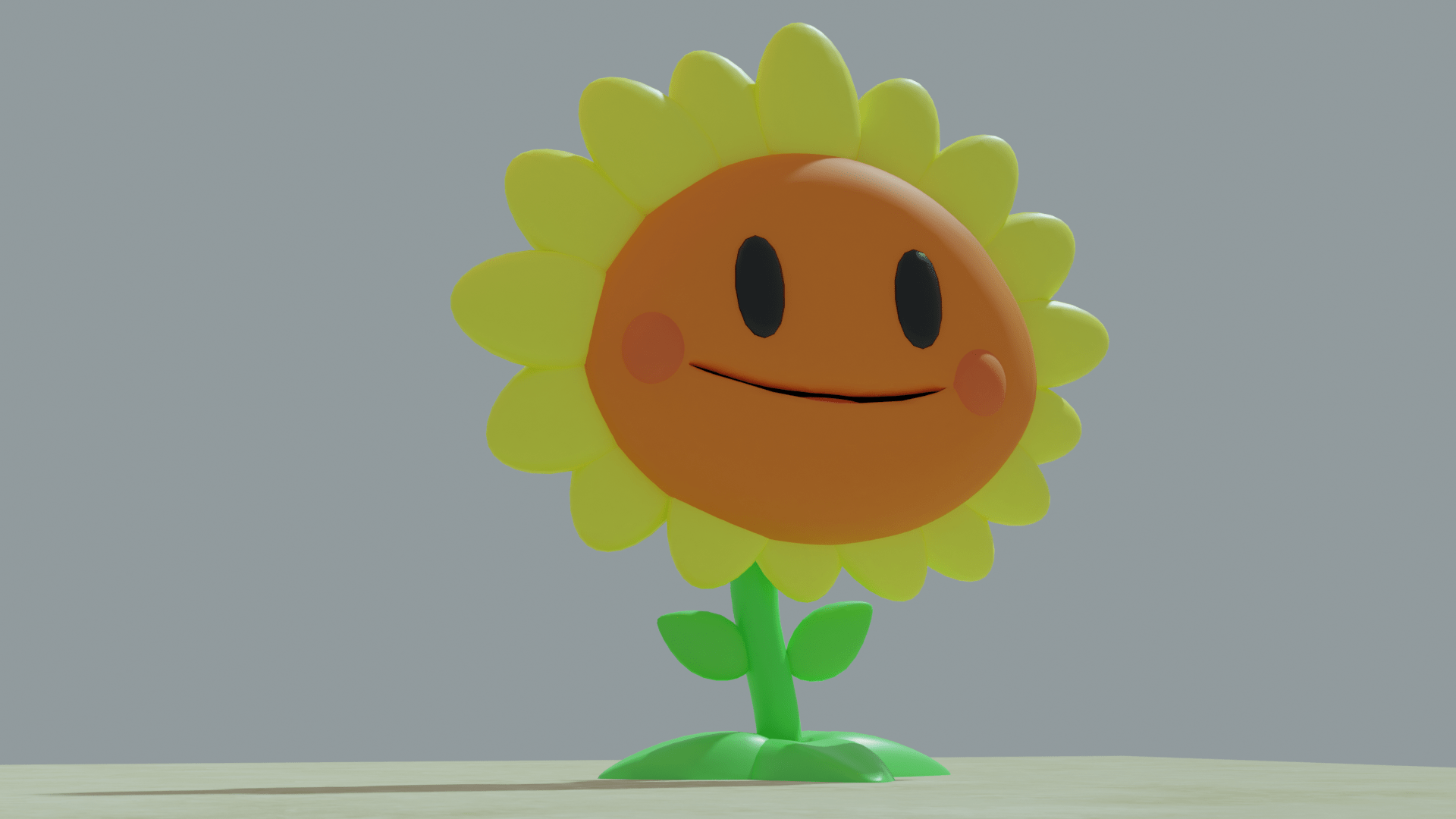 3D Sunflower made in blender r/PvZGardenWarfare