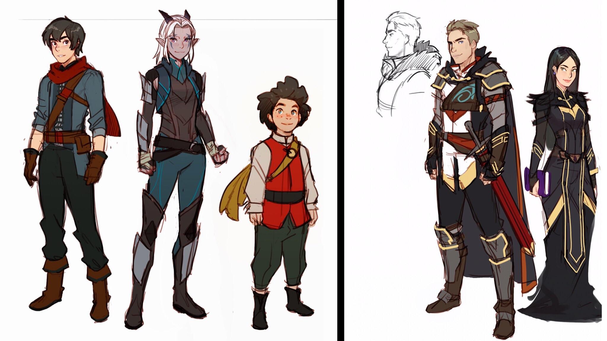 Early Character Concept Art By Ctchrysler R Thedragonprince
