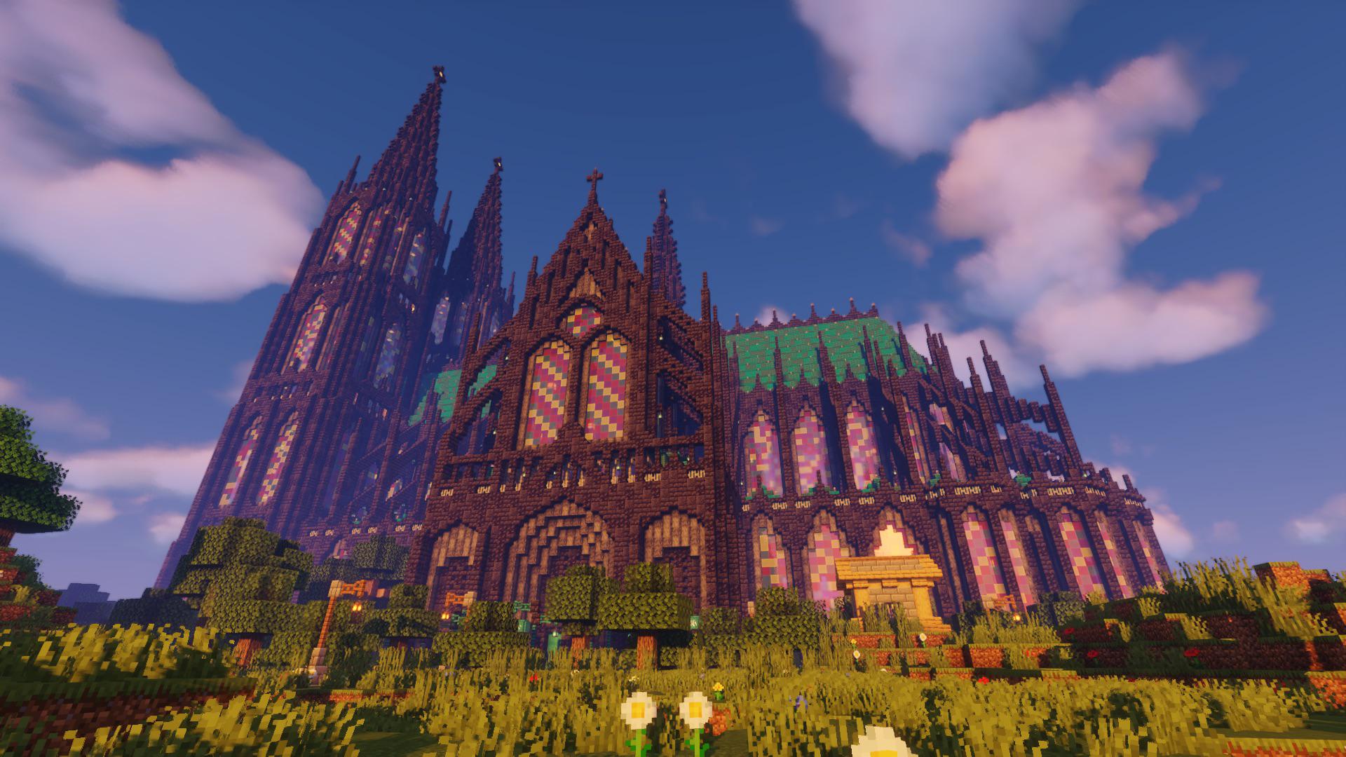 Cologne cathedral with shaders : r/Minecraftbuilds