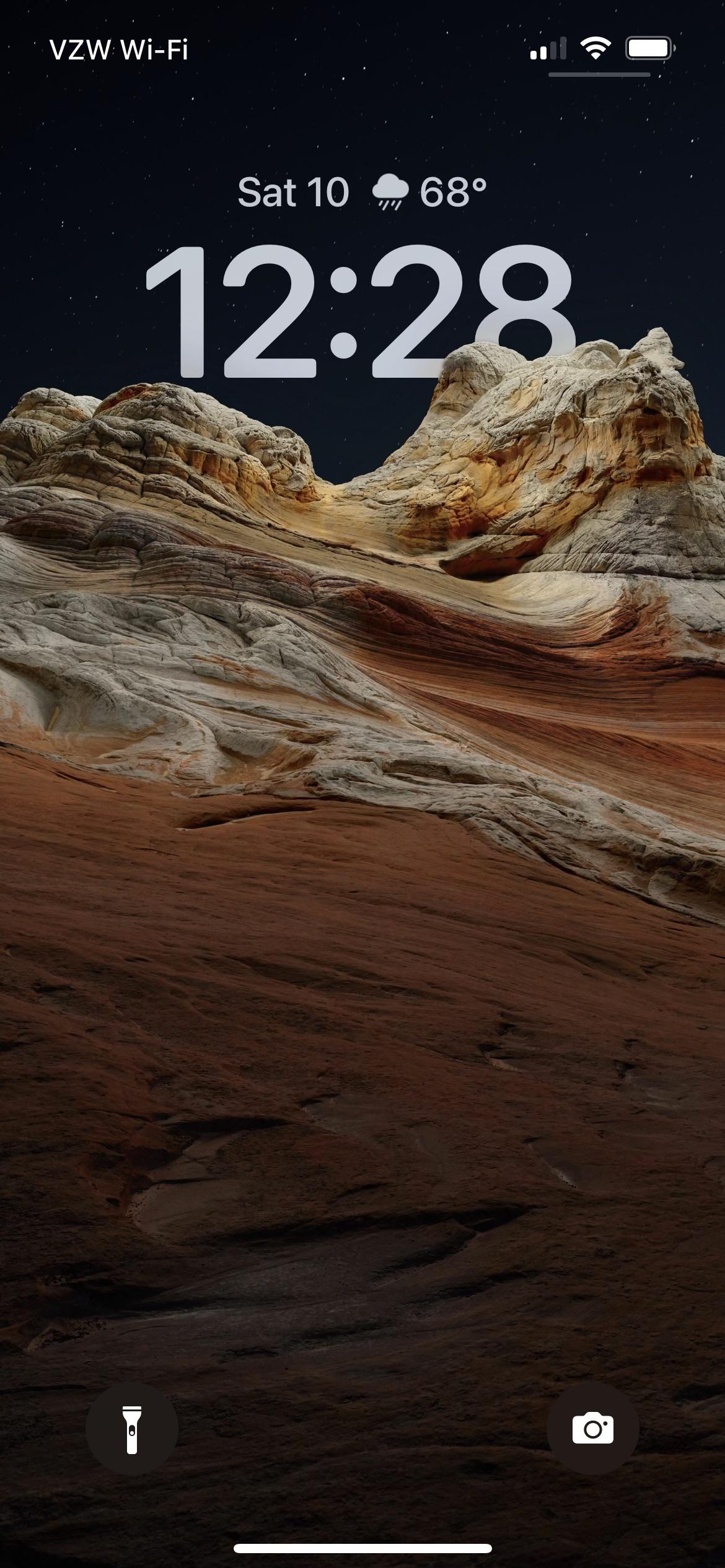 Ios14 wallpaper zoomed to work with the iOS 16 new Lock Screen. r