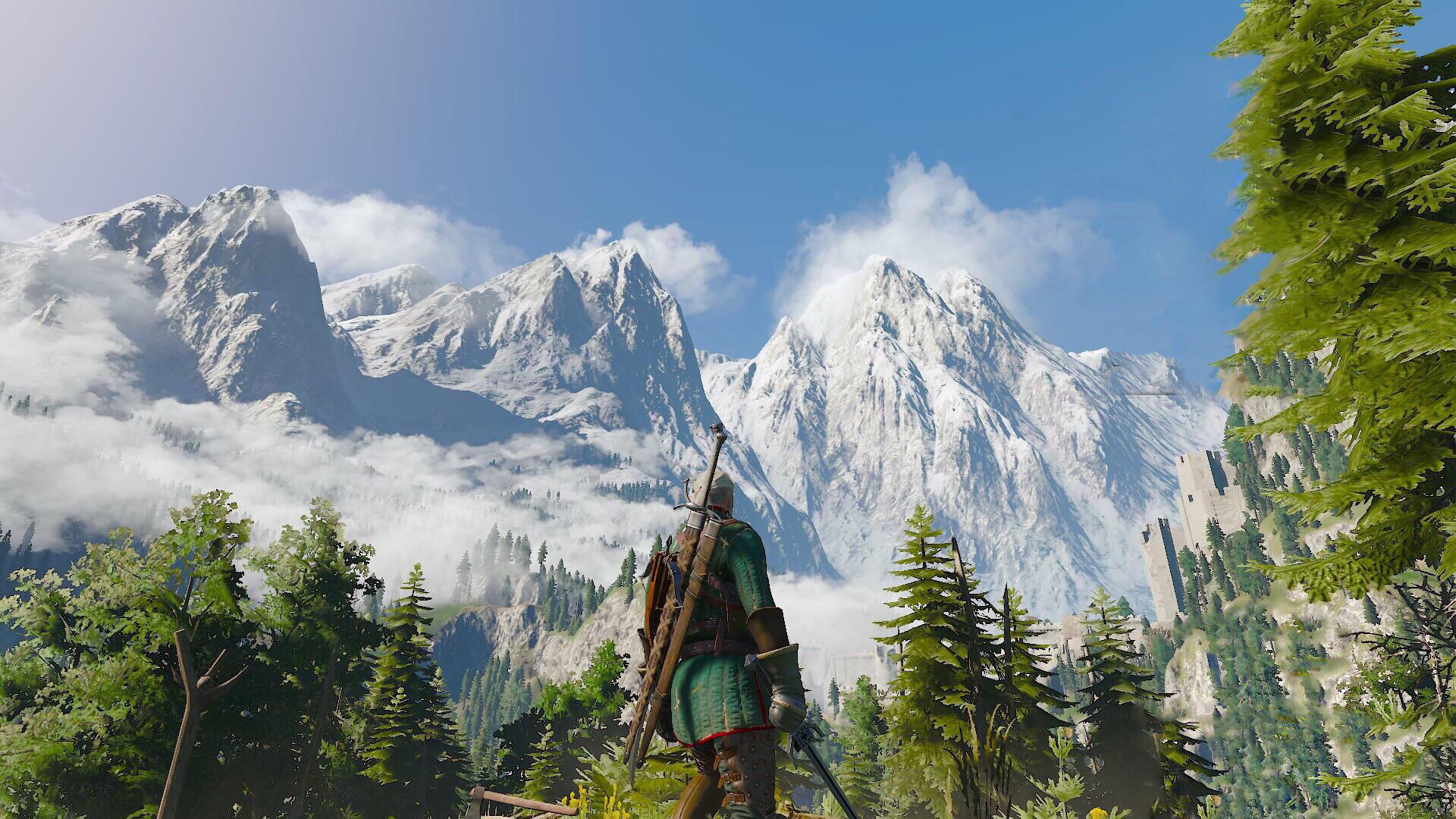 Kaer Morhen Valley has some of the most breathtaking sights. witcher