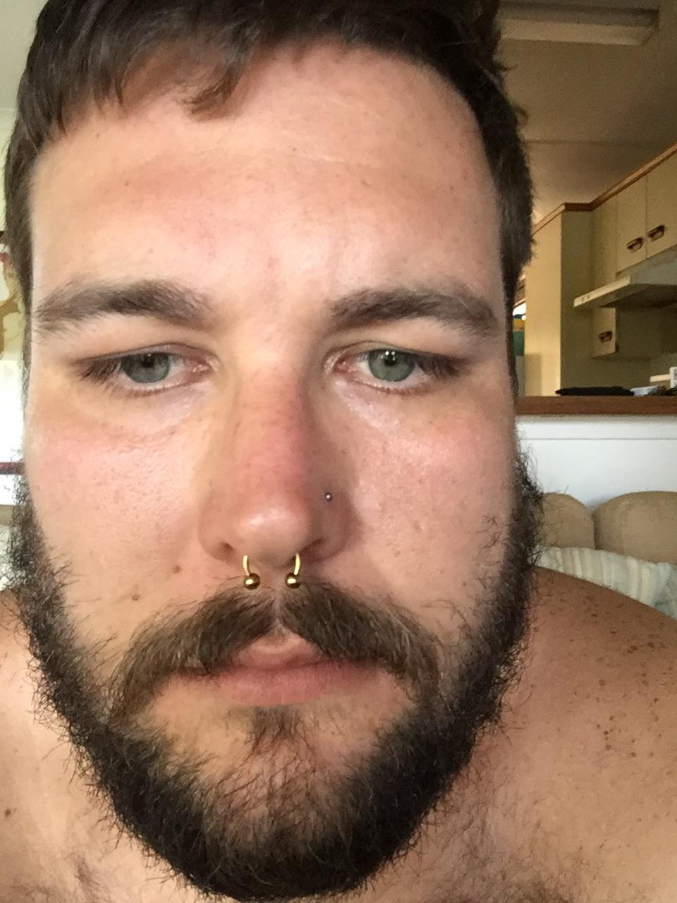 I need to pierce the other side of my nose and trim my beard piercing