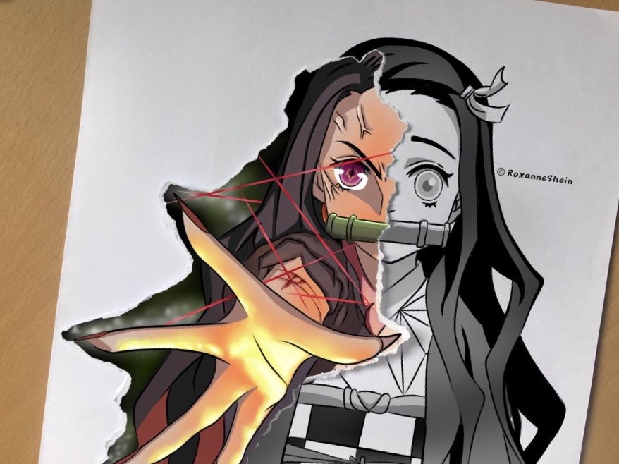 Nezuko Demon Blood Art 4K Wallpaper