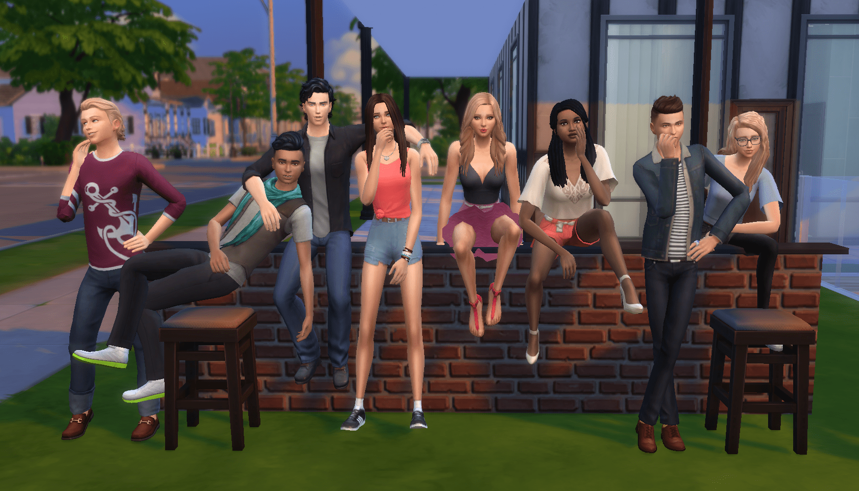 I just love the friend group my current teen sim has! r/thesims