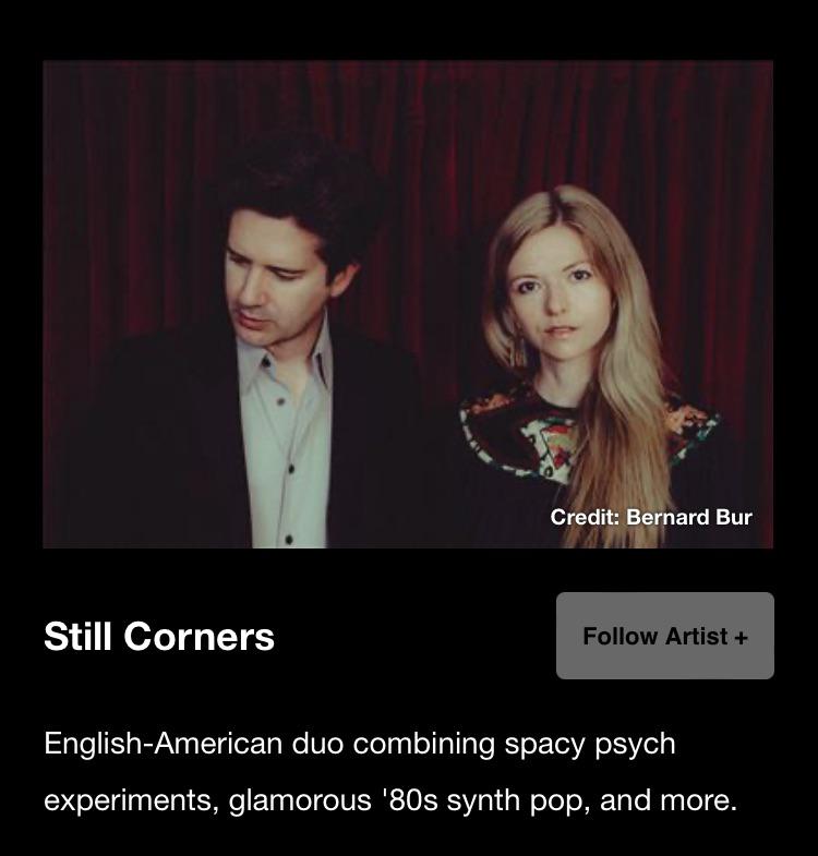 Still Corners have one of my absolute favorite underrated bands