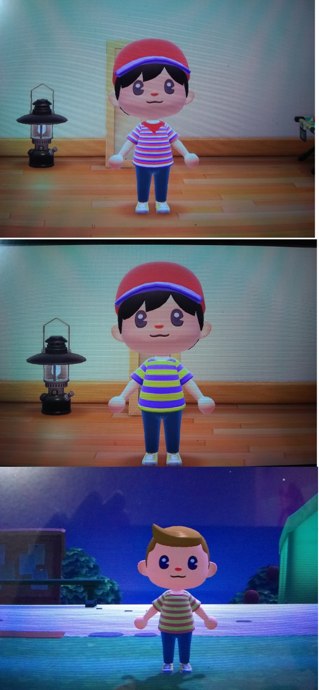 Made my ACNH villager look like all three Mother protagonists. r/earthbound