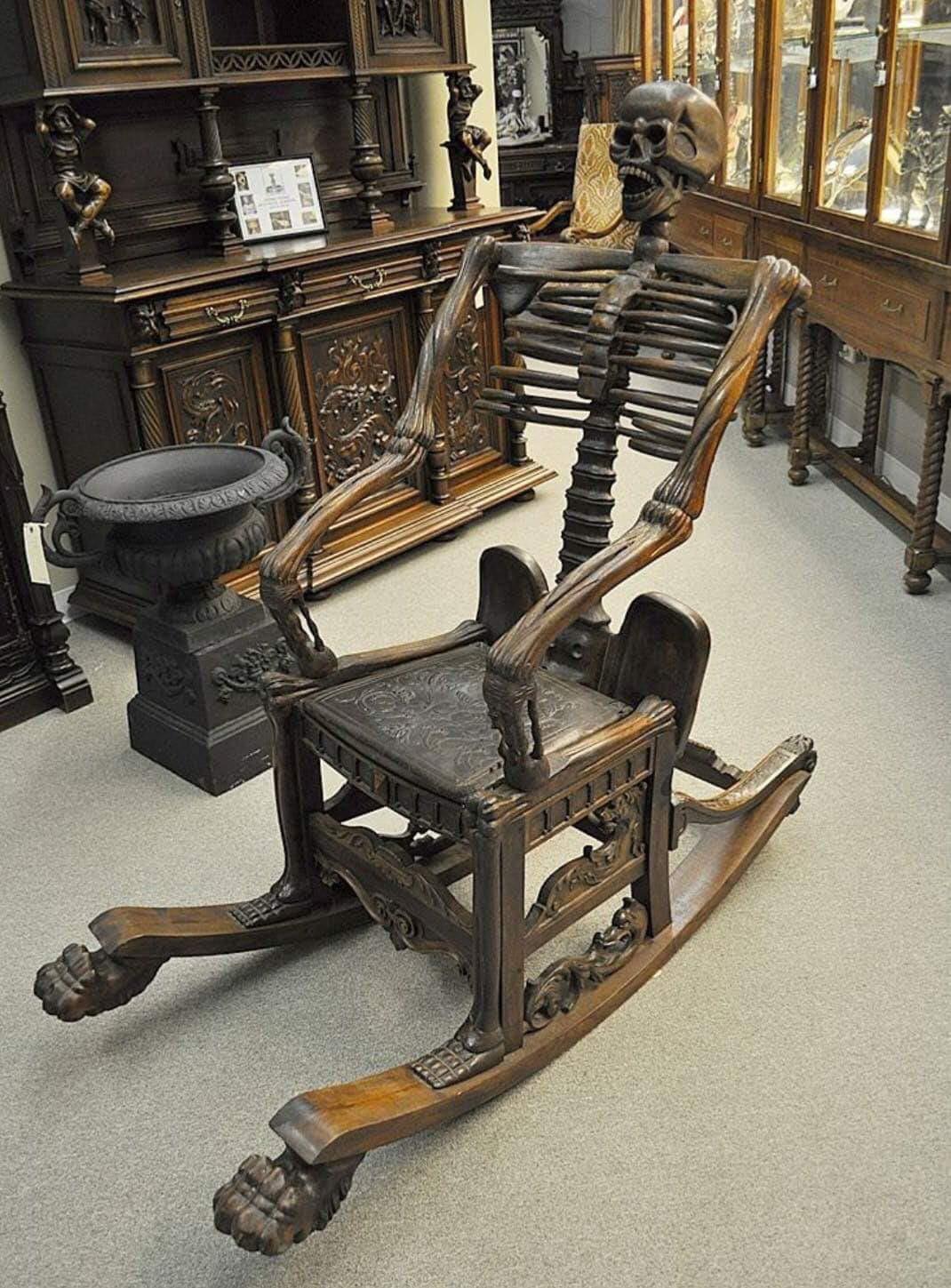 This skeleton rocking chair r/ATBGE