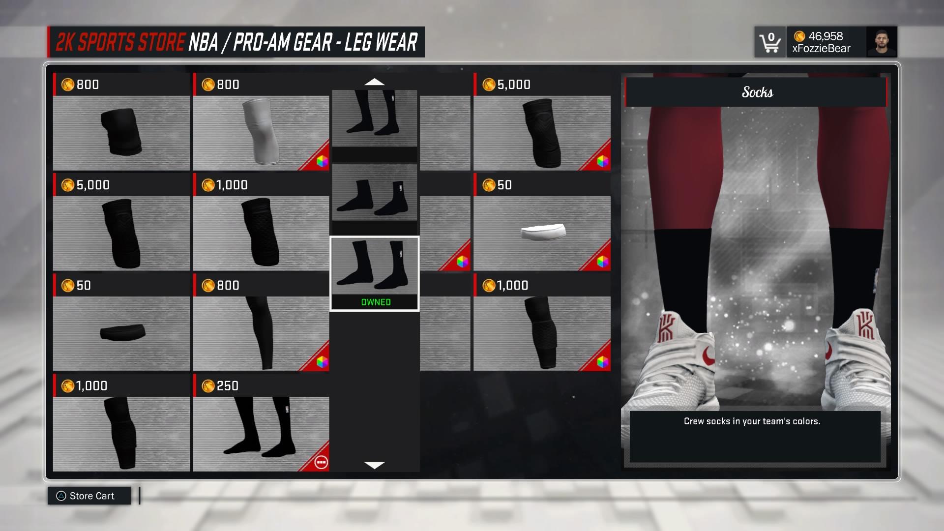 You can now choose regular socks at different lengths for NBA/ProAm r/NBA2k