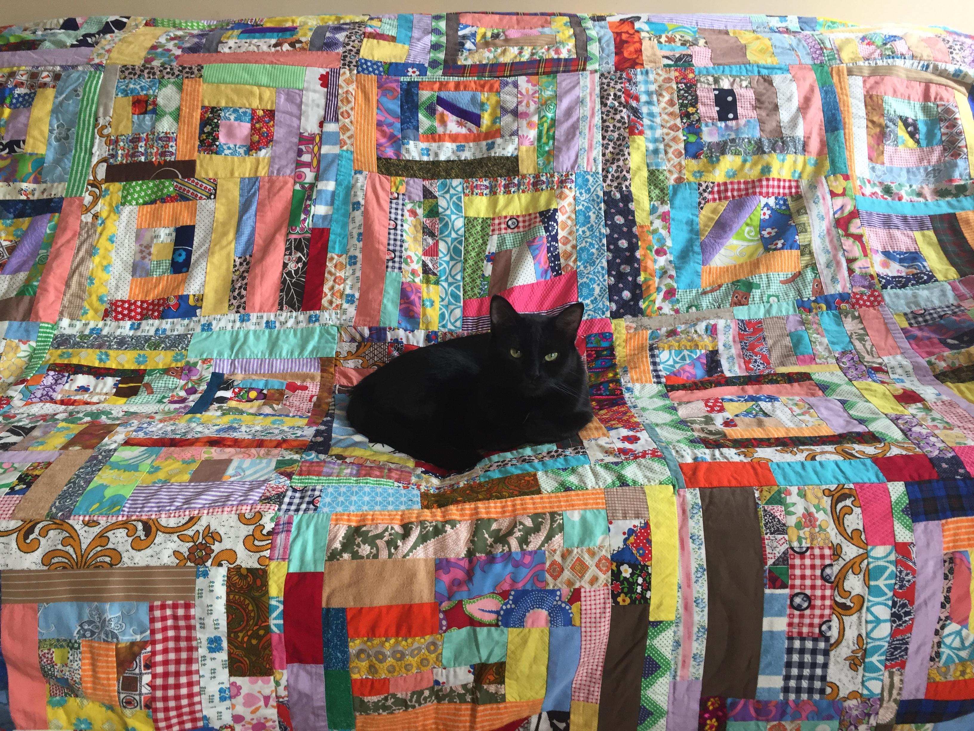 Vintage patchwork quilt! 20 CND from Value Village. Queen sized